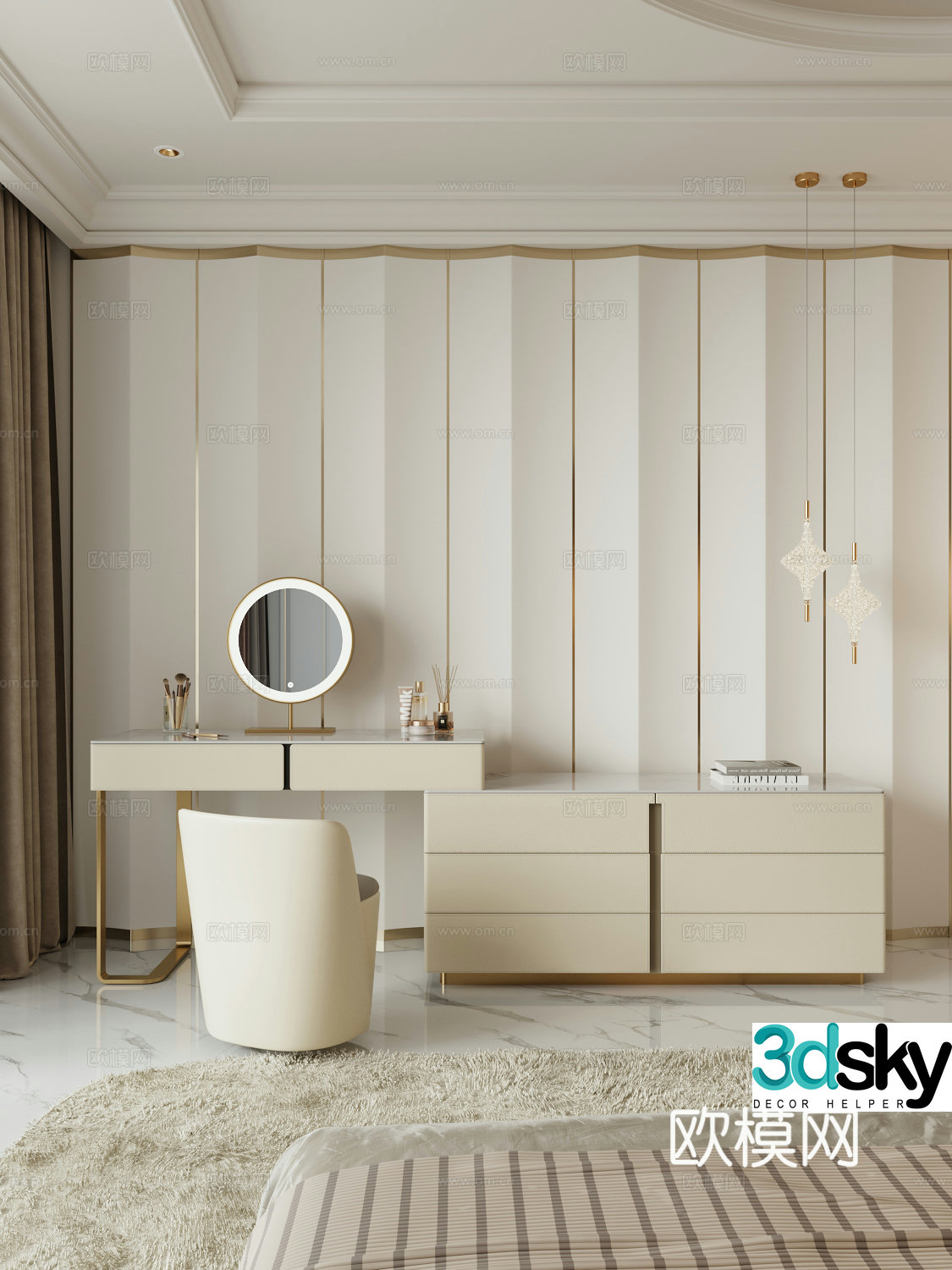 Modern bedroom 3d model