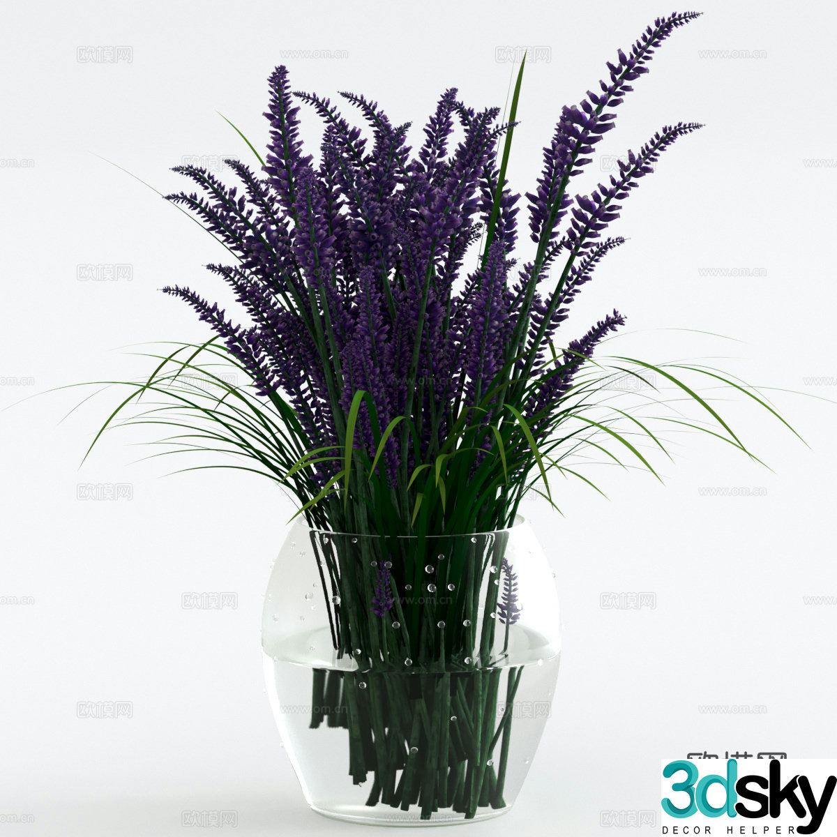 Plants vase flowers flower 3d model