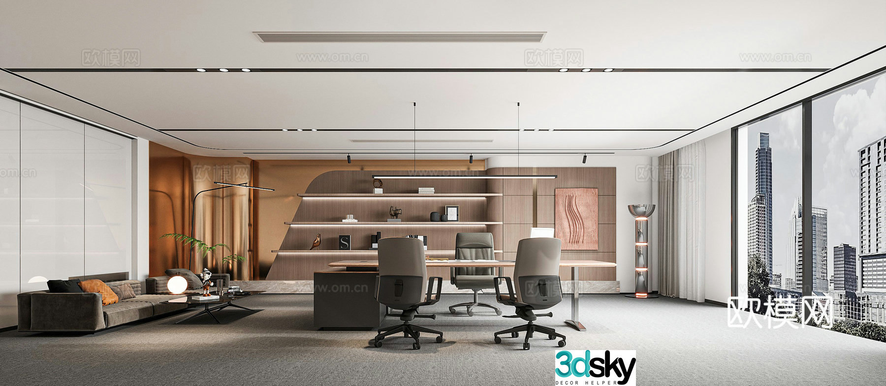 Modern office 3d model