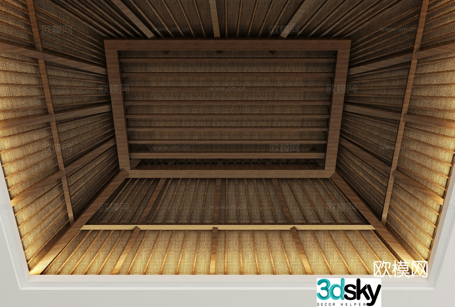 New Chinese style ceiling 3D model