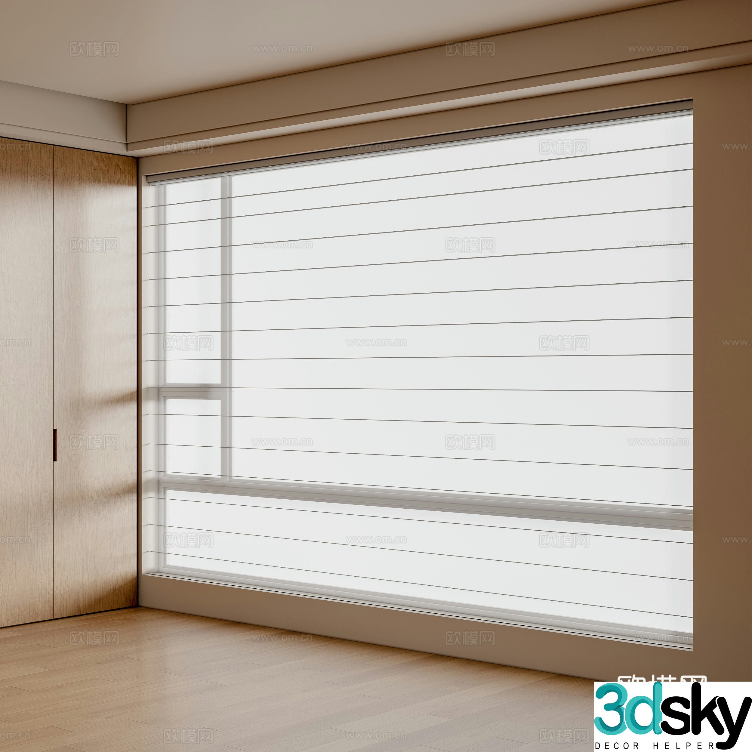 Modern Shangri-La Curtain 3D Model