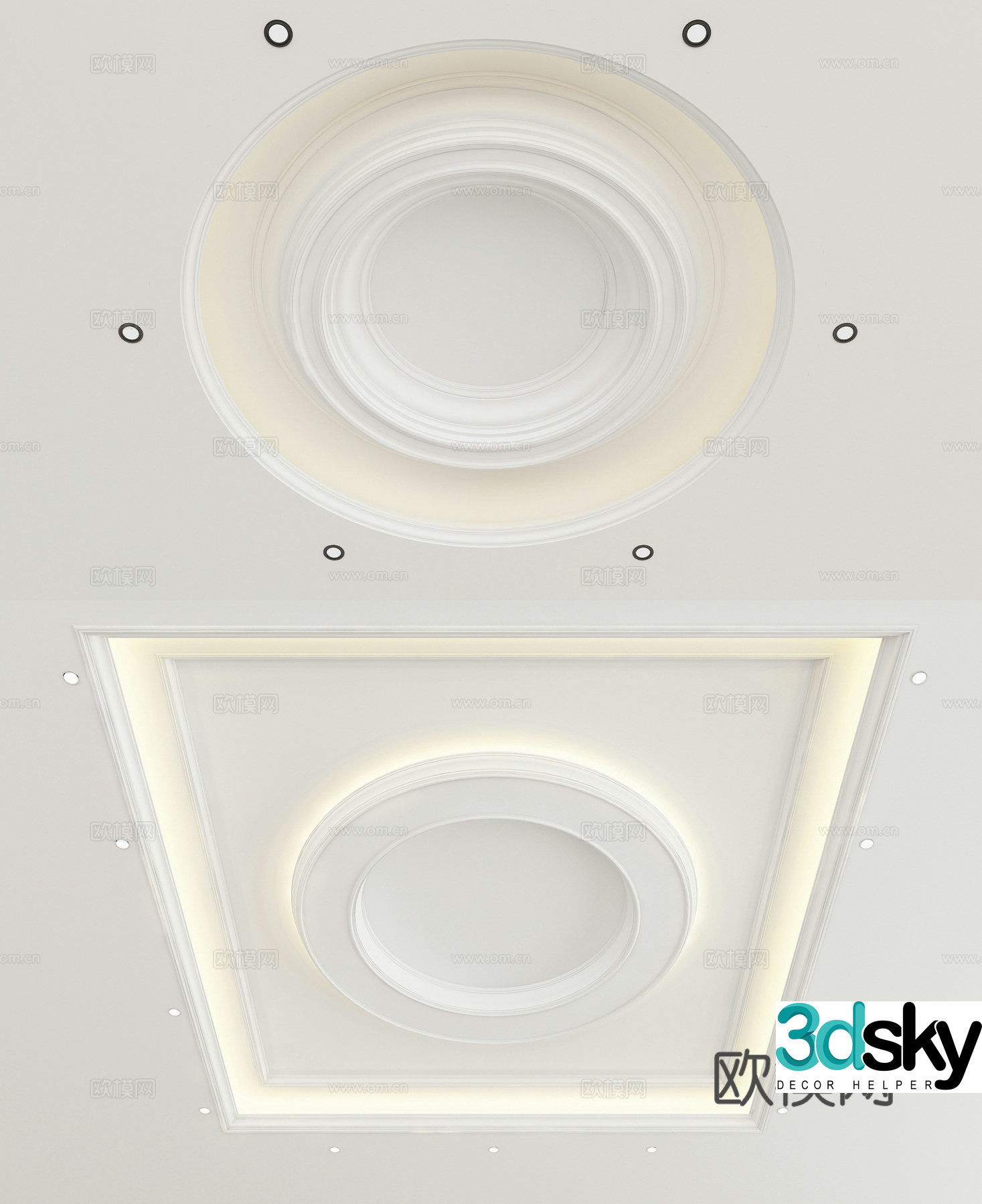 European style ceiling 3D model