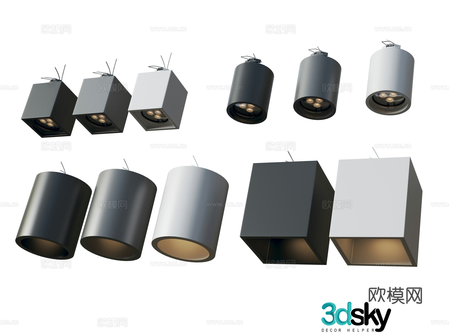 Modern downlight spotlight 3d model