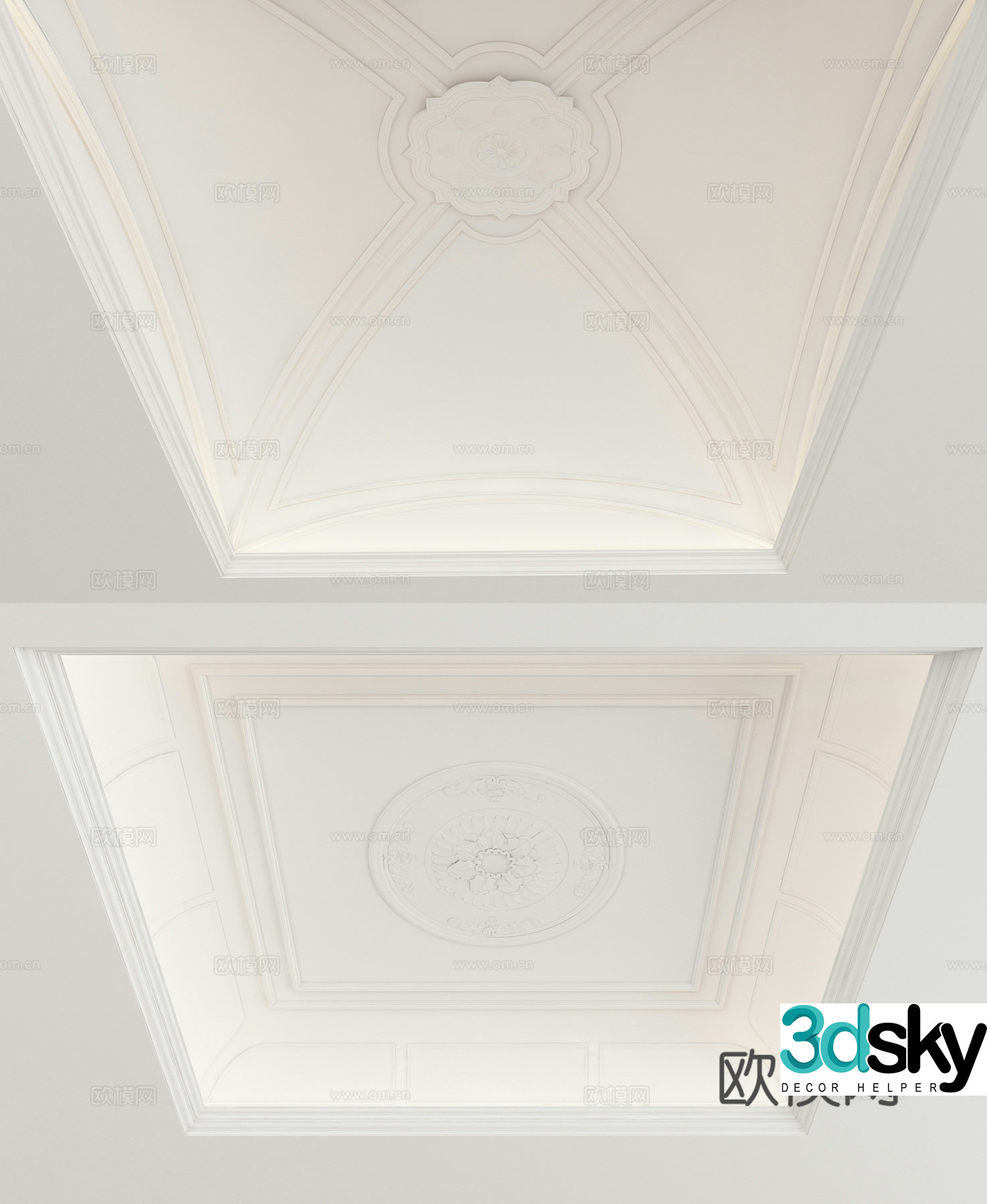 European style ceiling 3D model