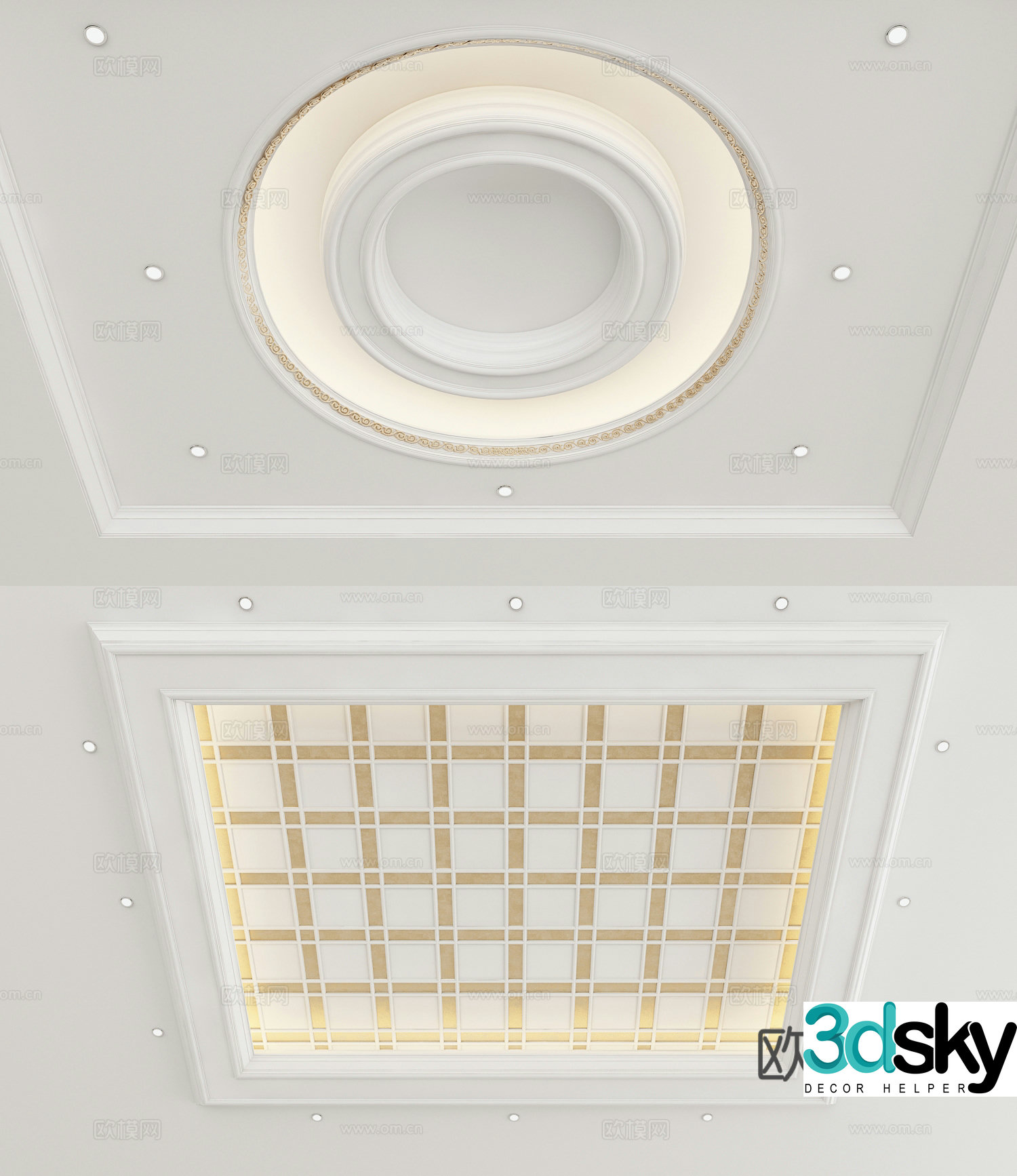 European style ceiling 3D model
