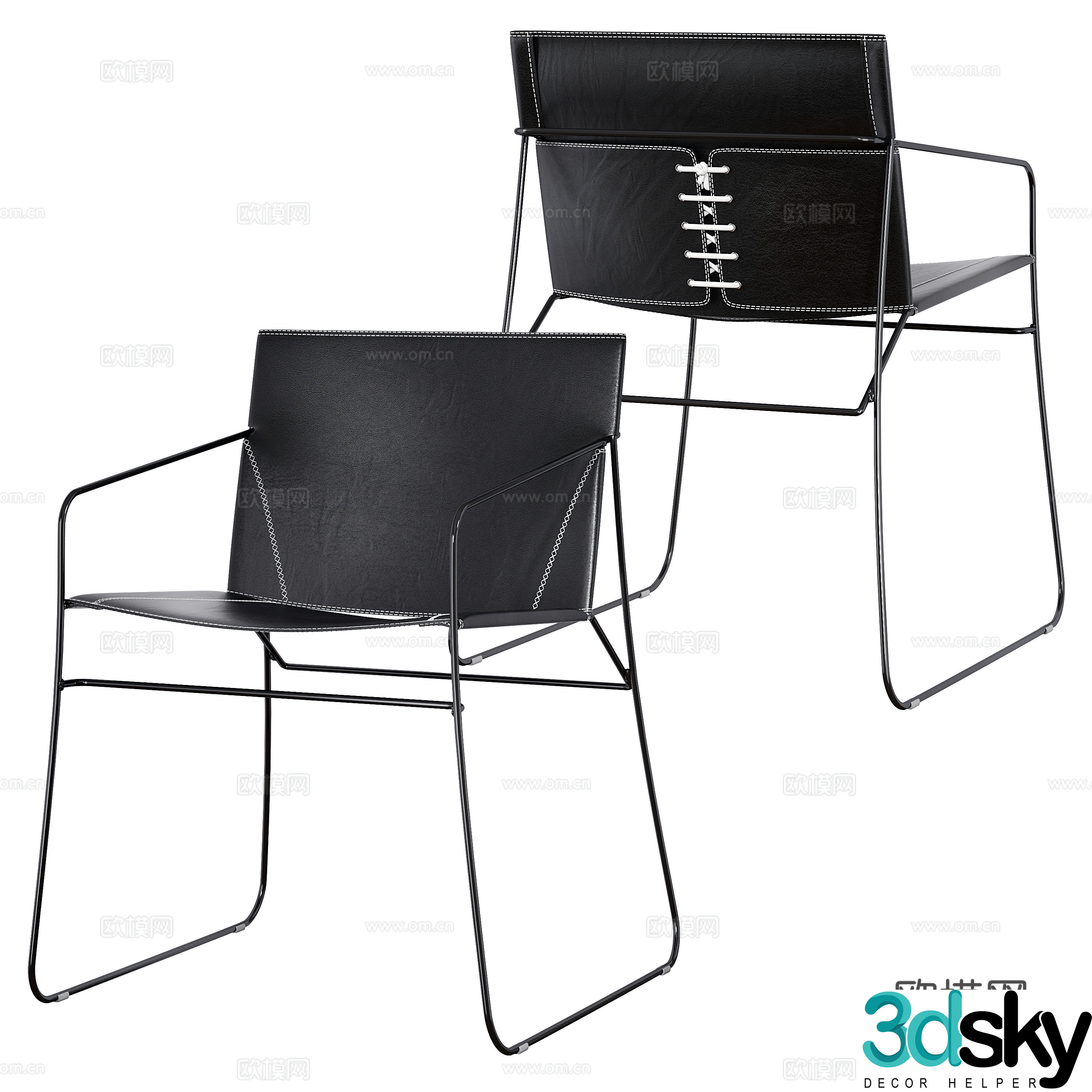 Modern Italian Airnova Sumy Armchair 3d Model