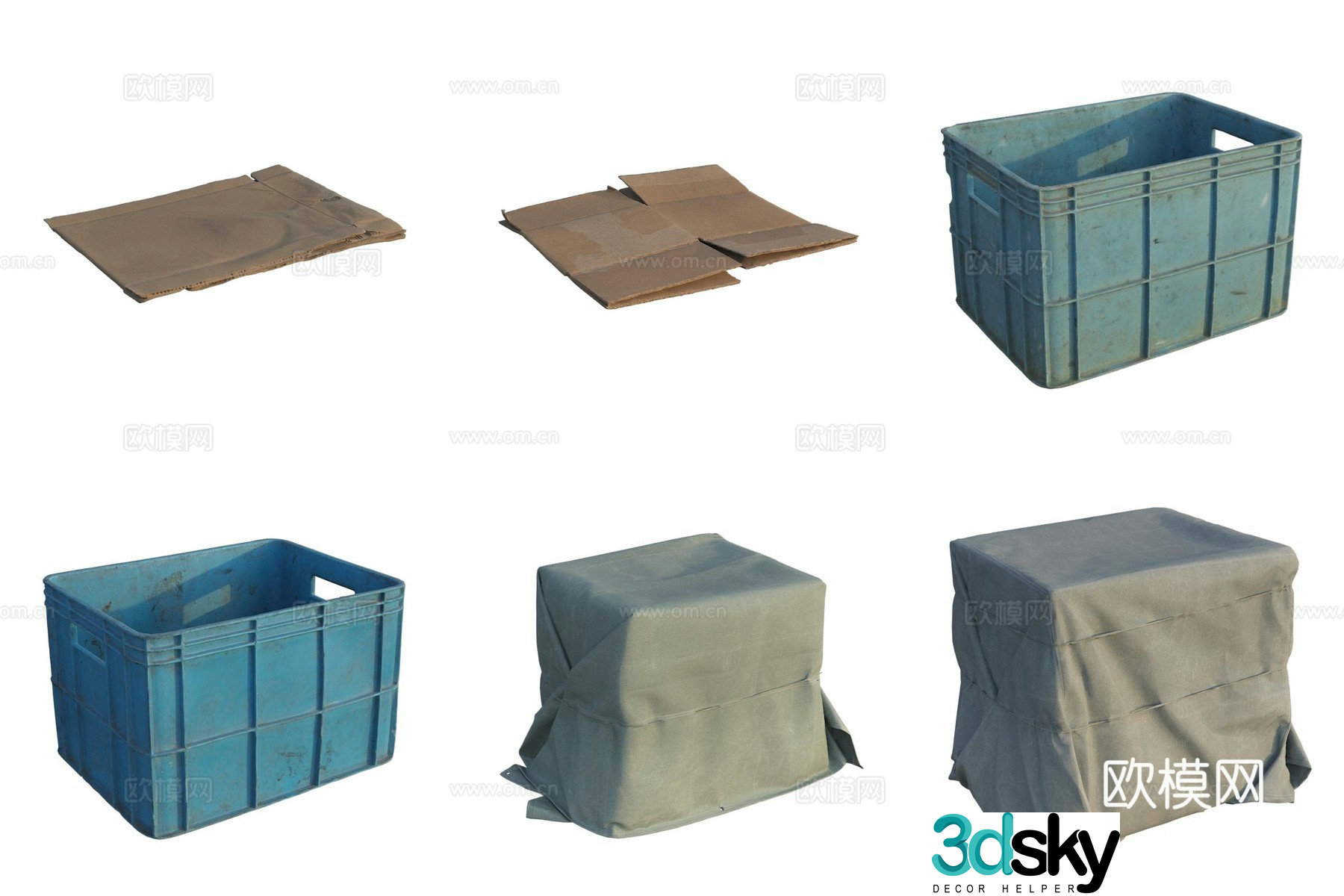 Storage box carton carton shell 3d model