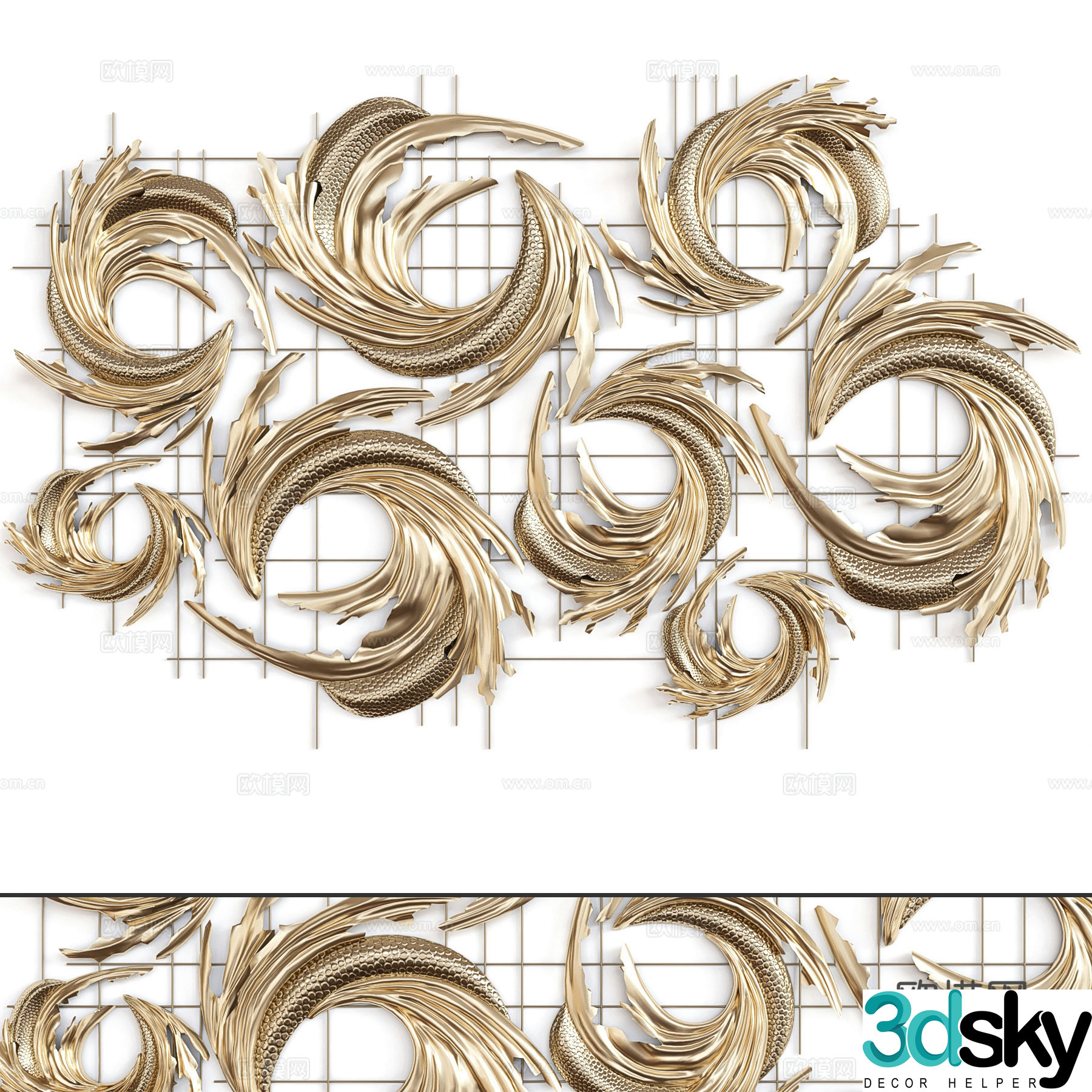 New Chinese metal hanger 3D model