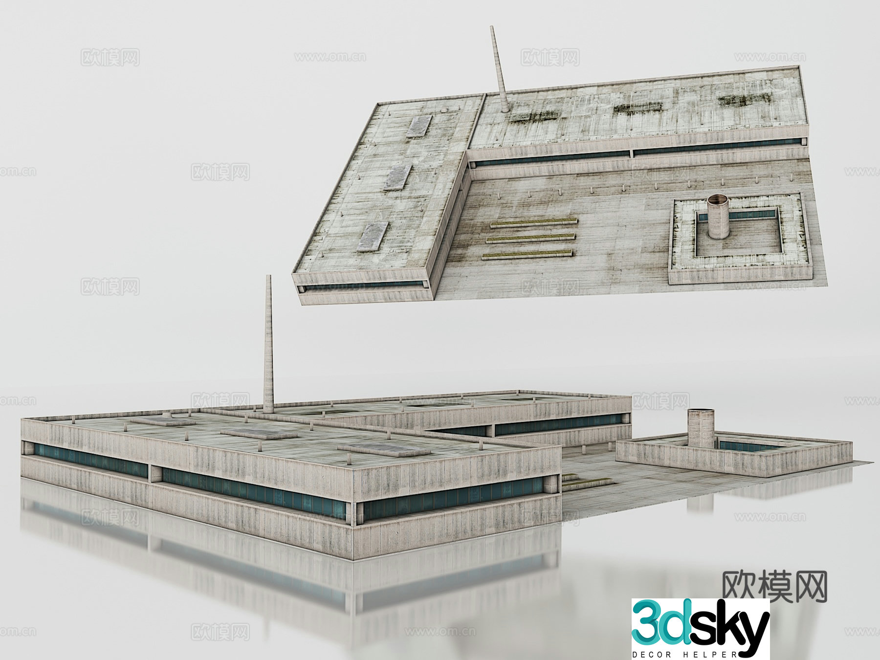 Building exterior 3d model