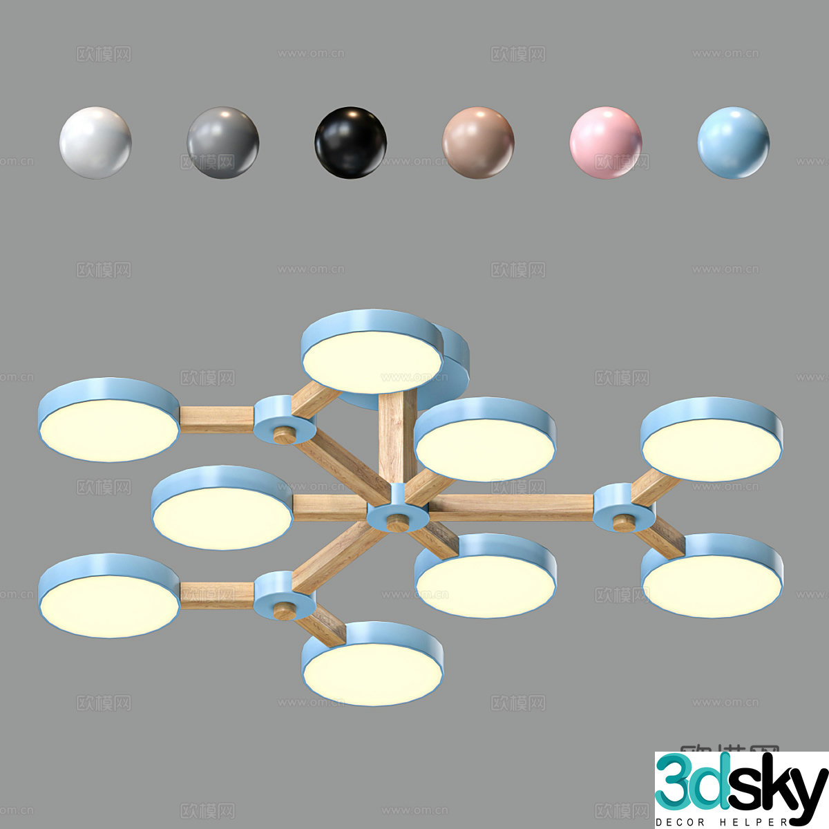Nordic simple ceiling lamp Ceiling lamp Simple ceiling lamp Lamp 3d model