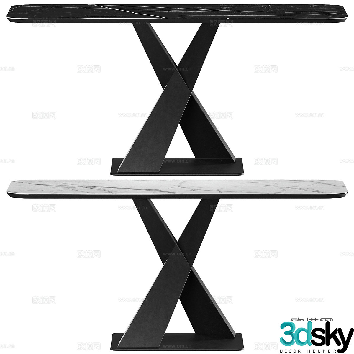 Modern Italian X-FORM2 dining table 3D model