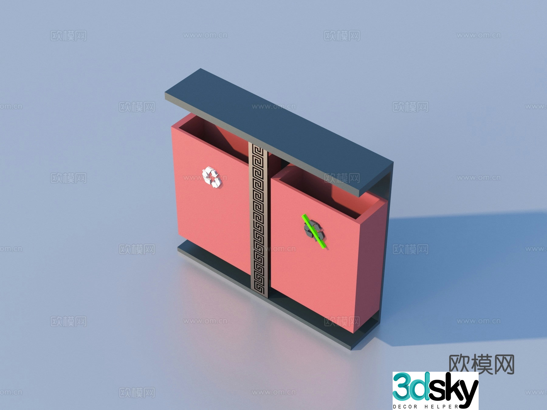 Trash can Outdoor trash can Public trash can 3d model