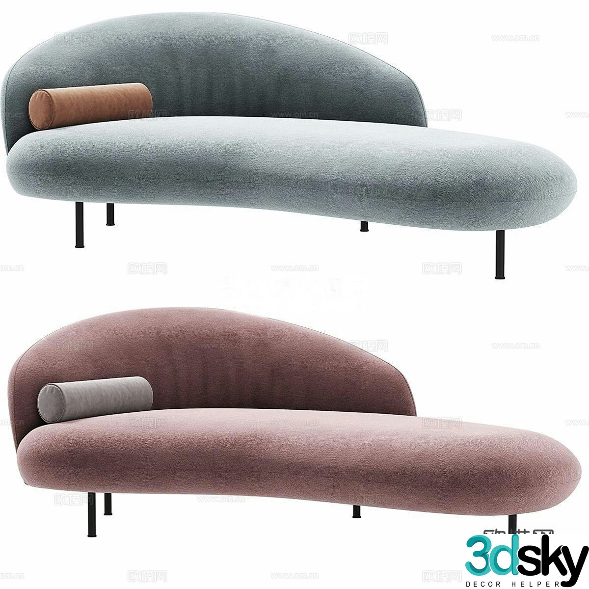 Modern casual sofa 3d model