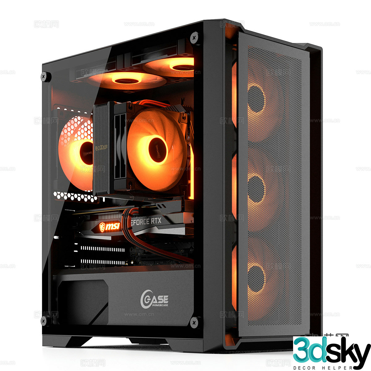 Modern game console 3d model