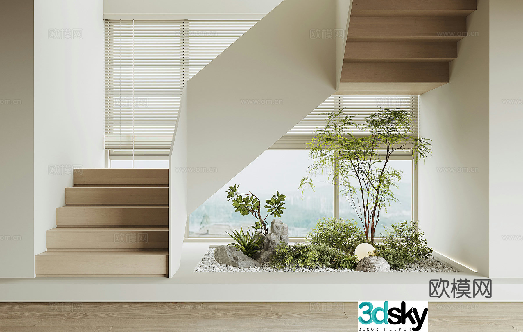 Modern staircase 3d model