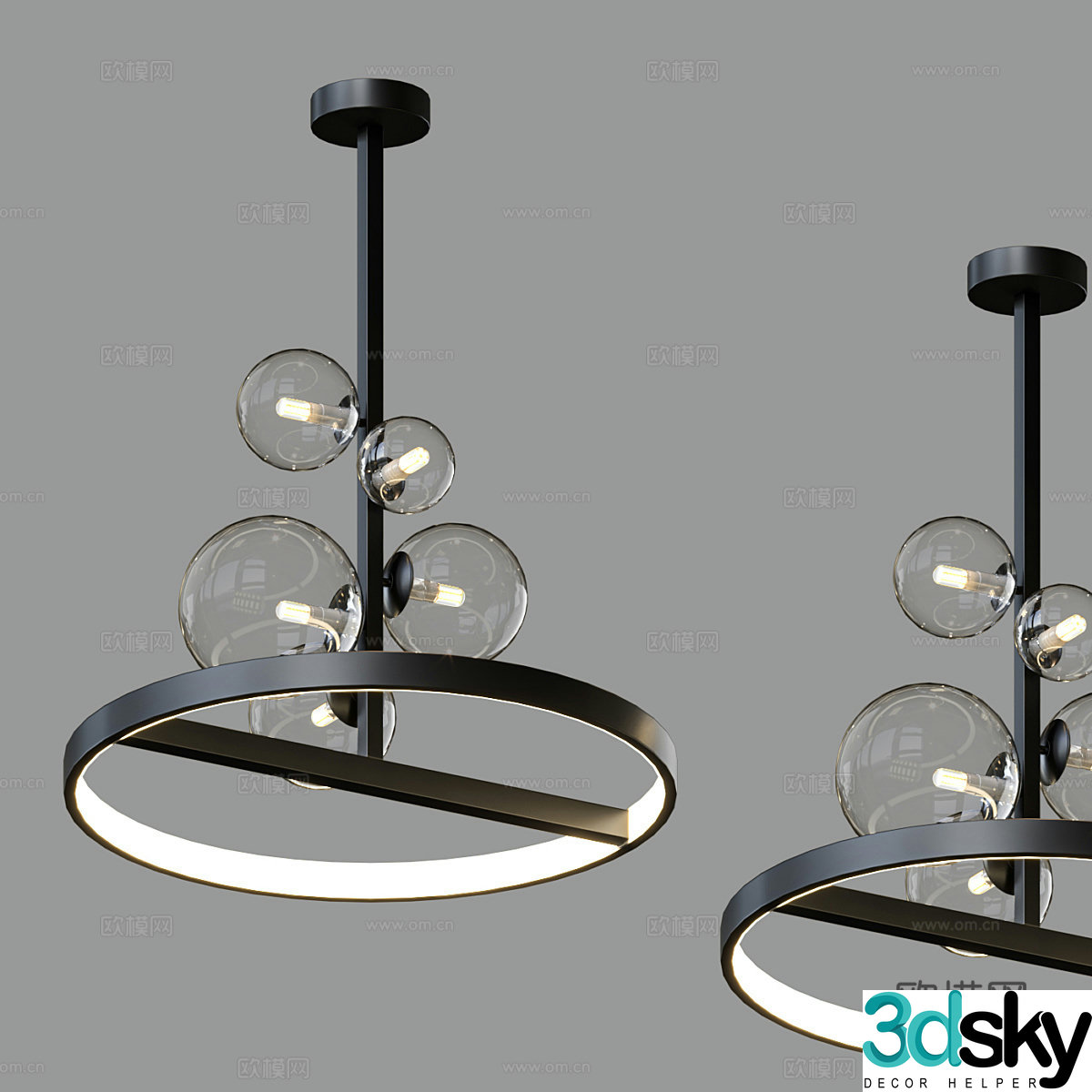 Modern simple chandeliers chandeliers simple chandeliers dining chandeliers living room chandeliers lamps 3D model