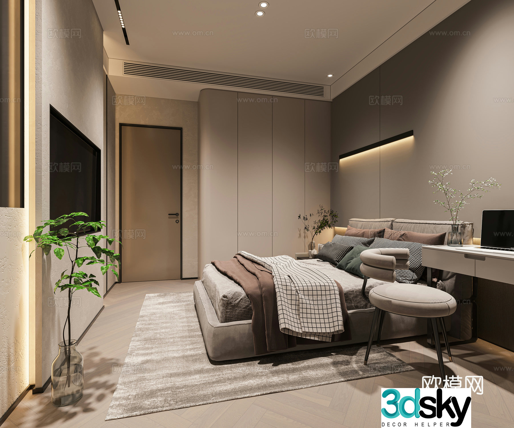 Modern bedroom 3d model