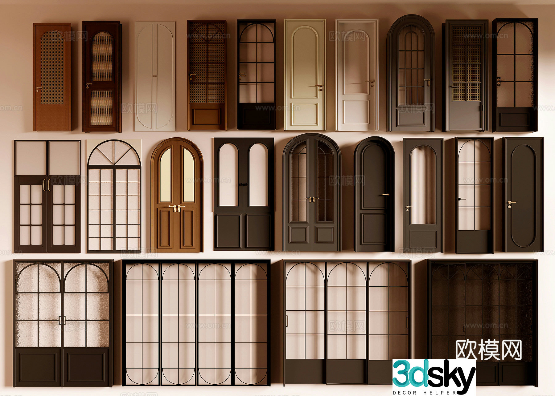 Door combination 3D model