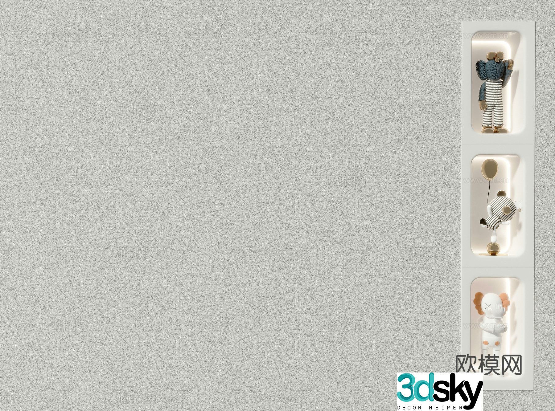 Modern paint micro cement artistic paint real stone paint internet celebrity doll texture paint 3d model