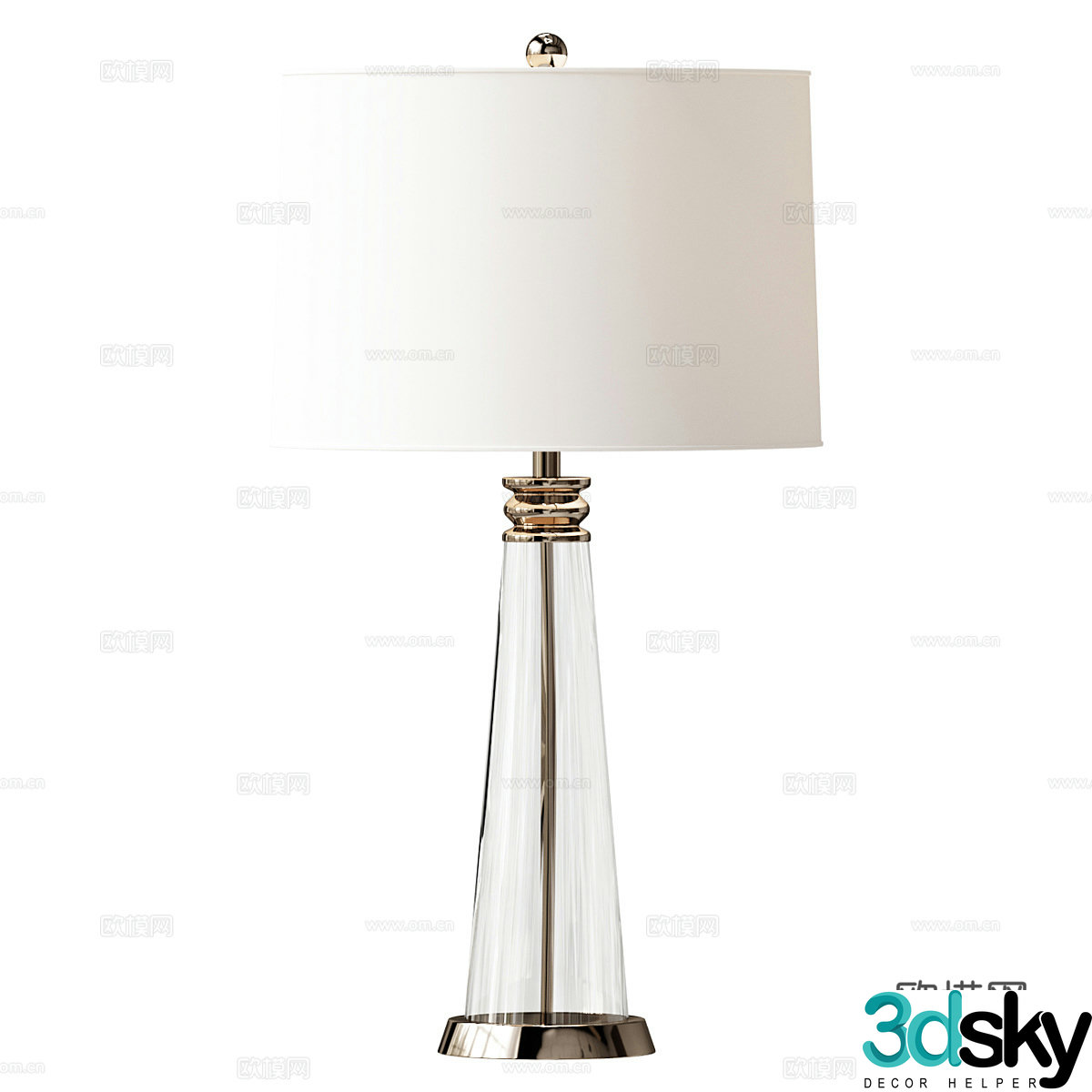 New Chinese glass table lamp 3D model