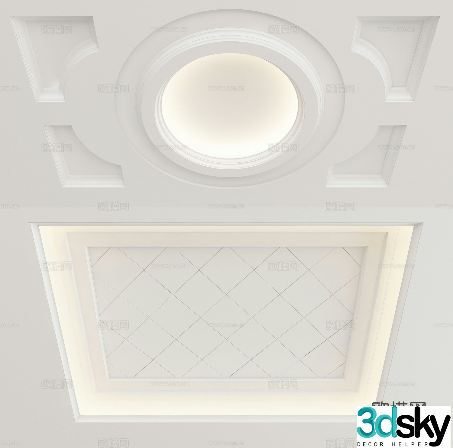 European style ceiling 3D model