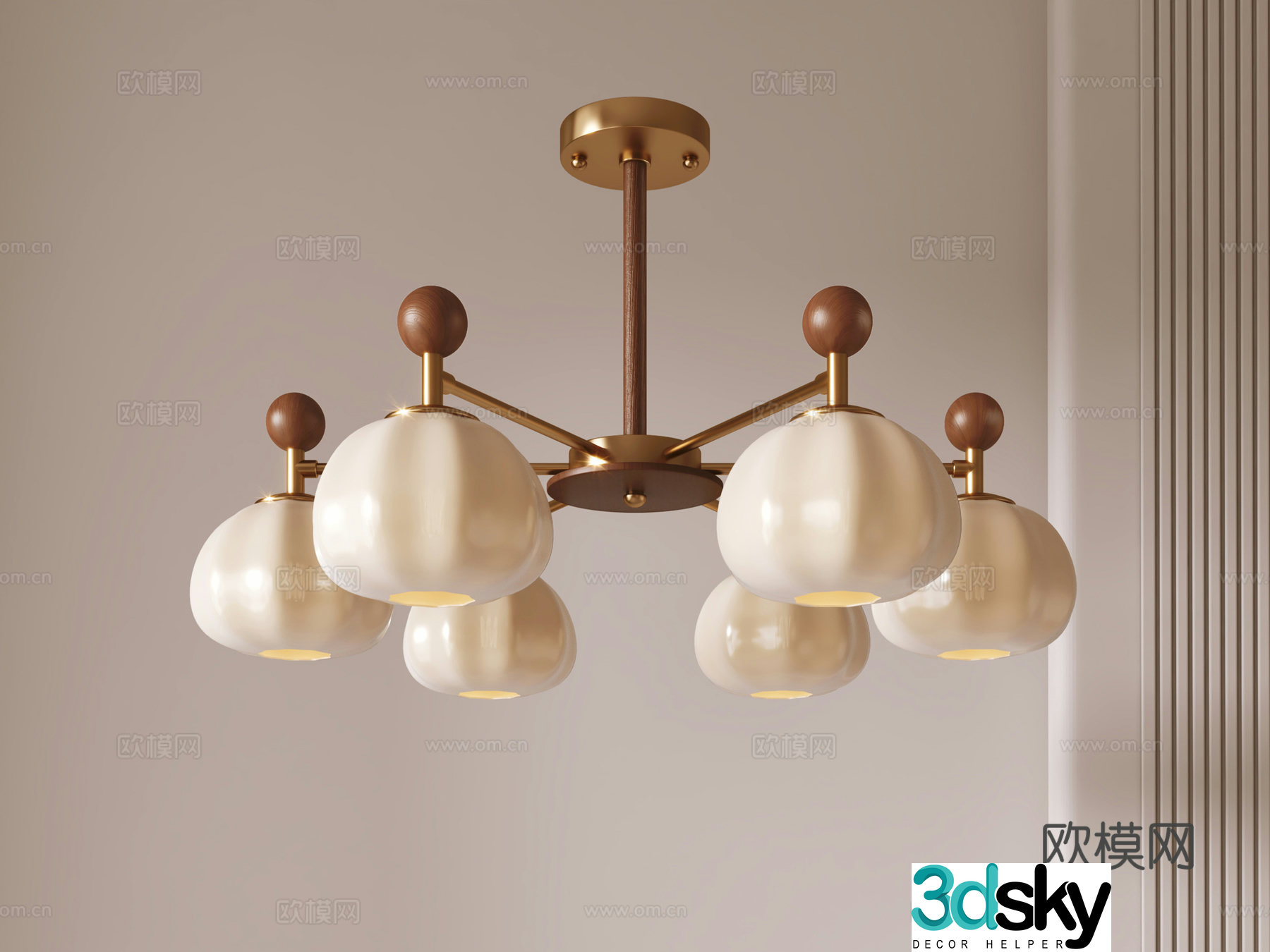 3D model of medieval style chandelier