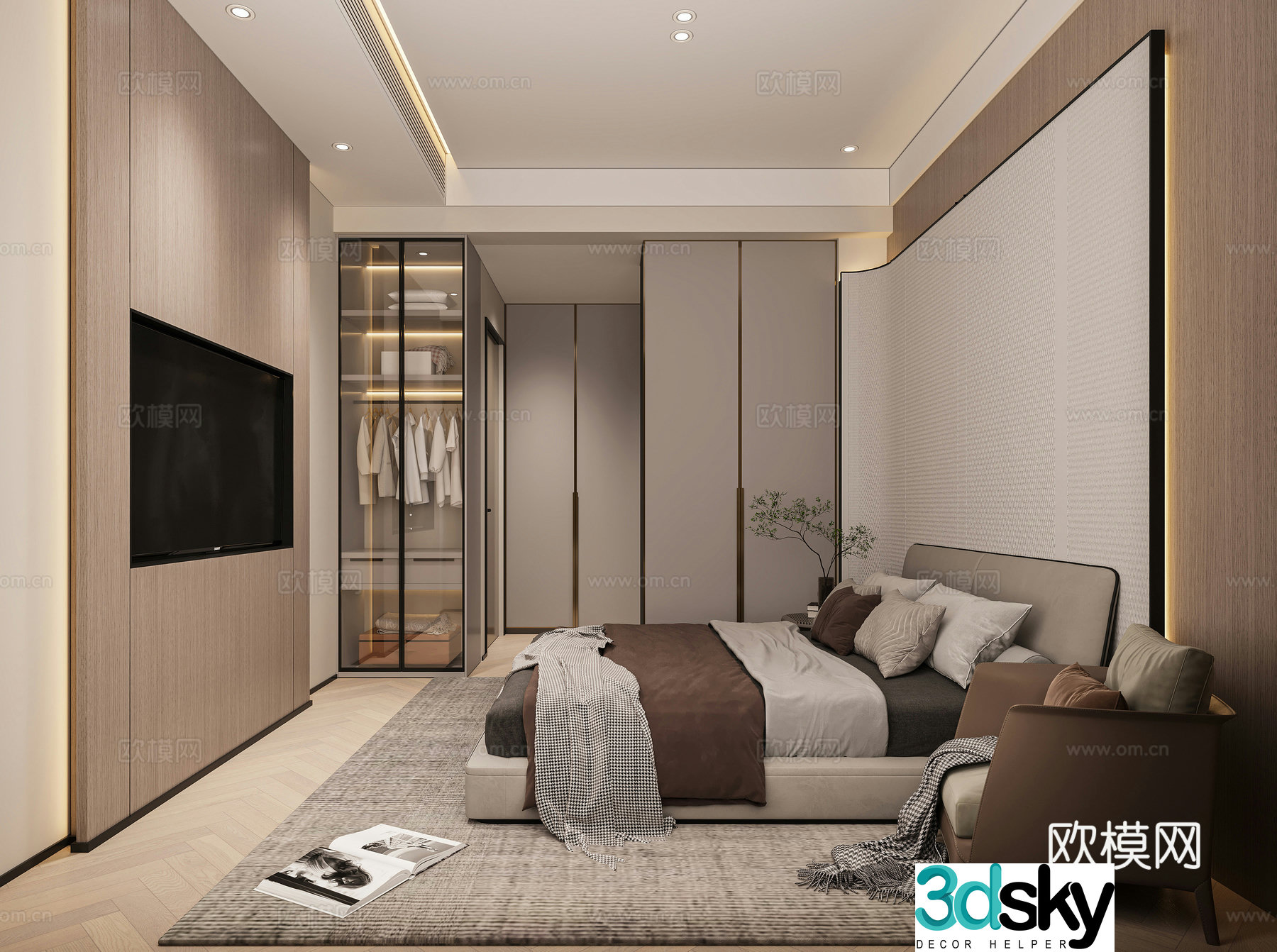 Modern bedroom 3d model