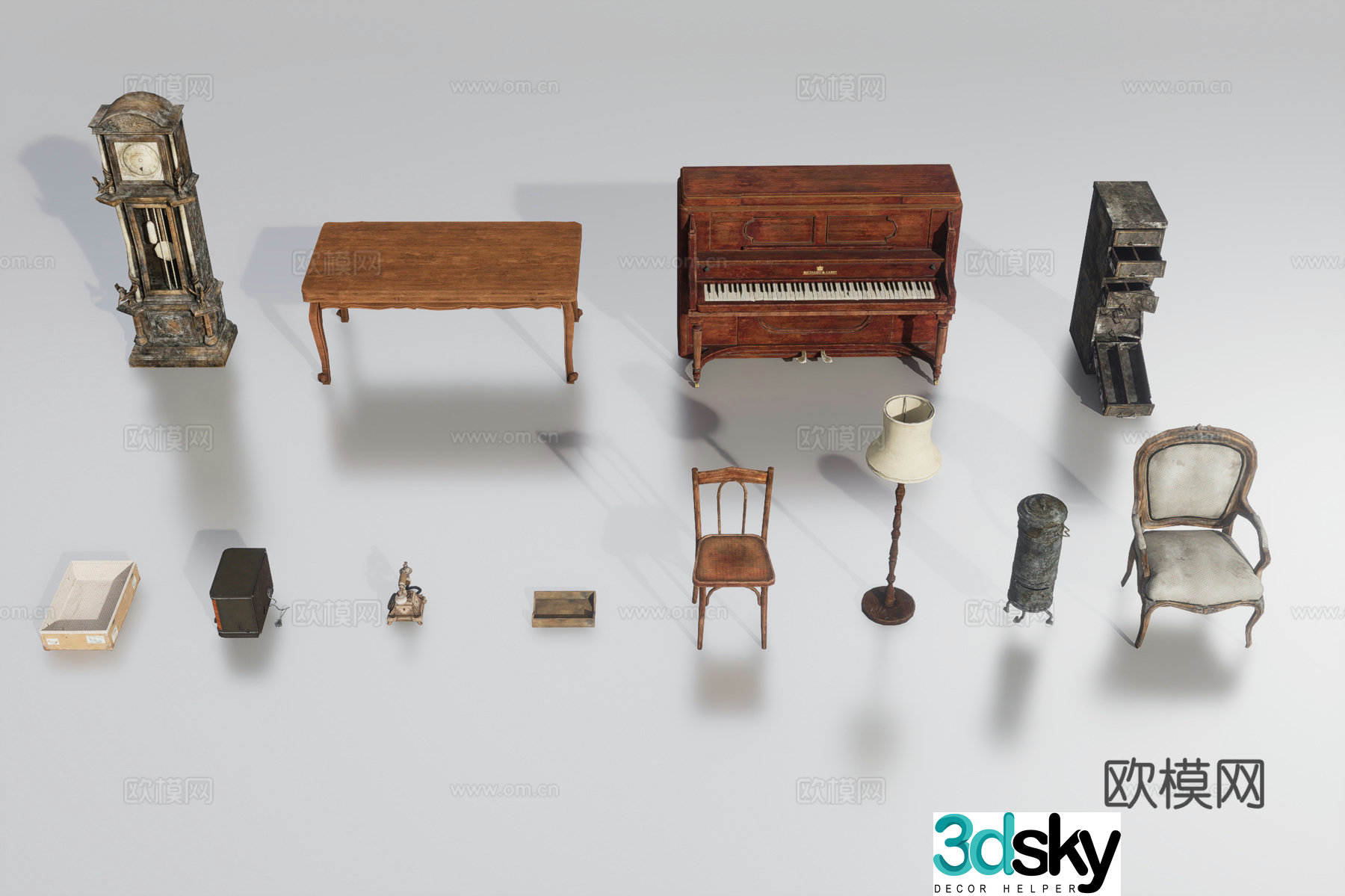 Antique furniture 3d model