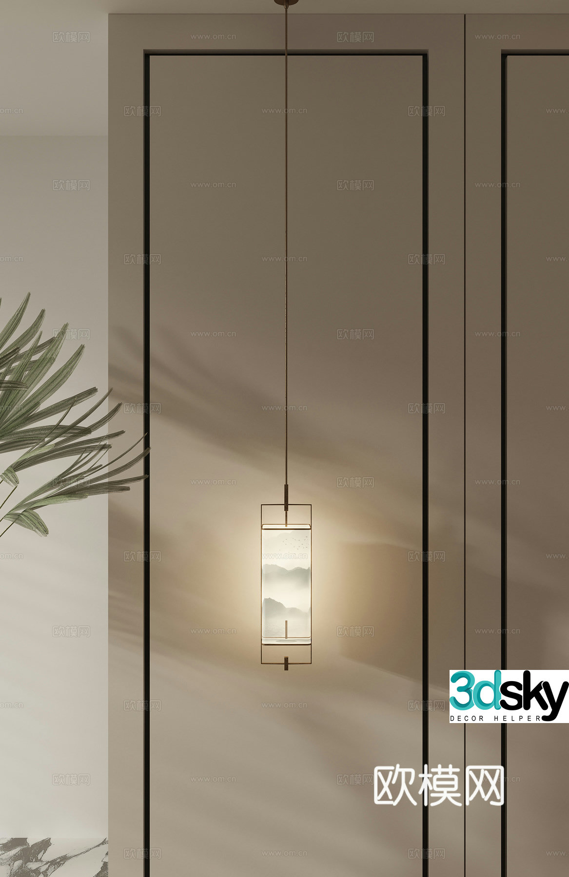 Bedside chandelier 3d model