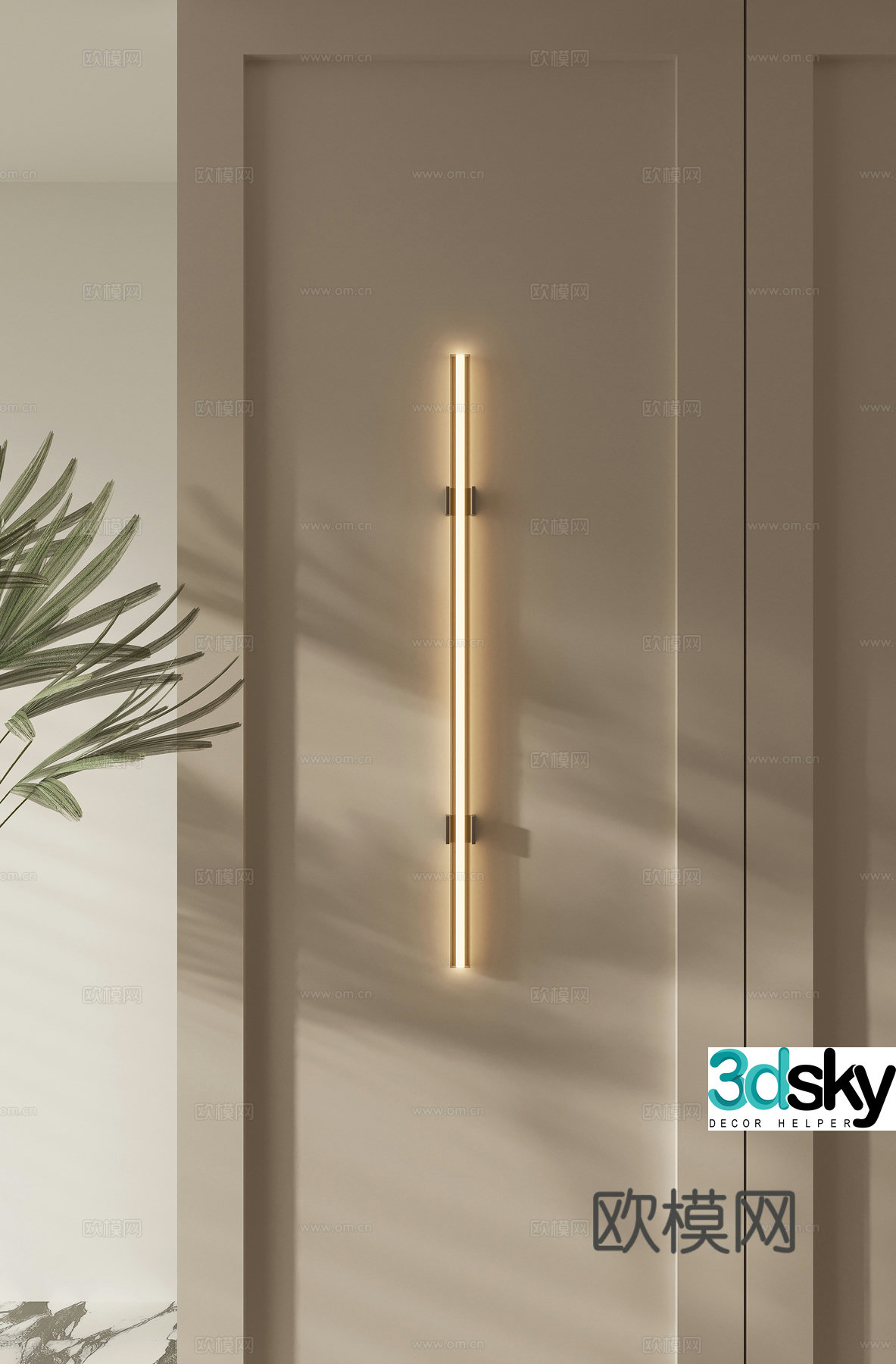 Light luxury wall lamp 3D model