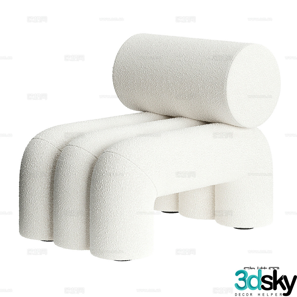 Modern Foku lounge chair 3d model