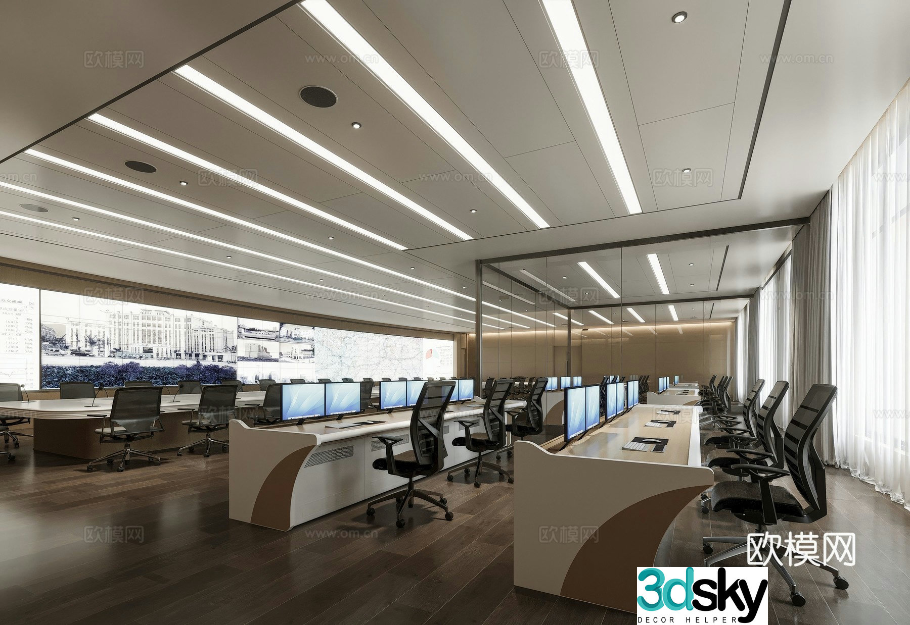 Monitoring room 3D model