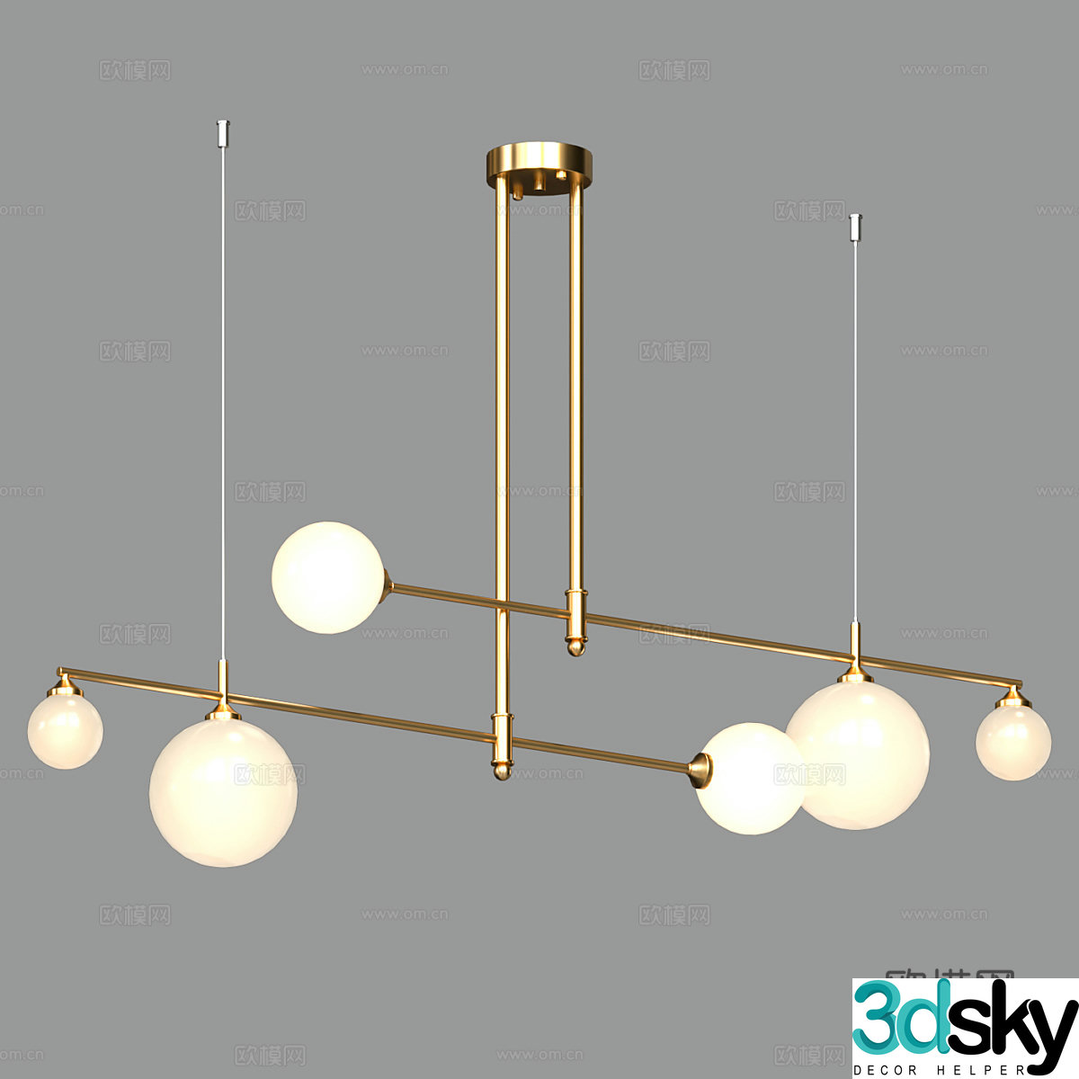 Modern simple light luxury chandeliers chandeliers simple chandeliers restaurant chandeliers living room chandeliers light luxury 3D model