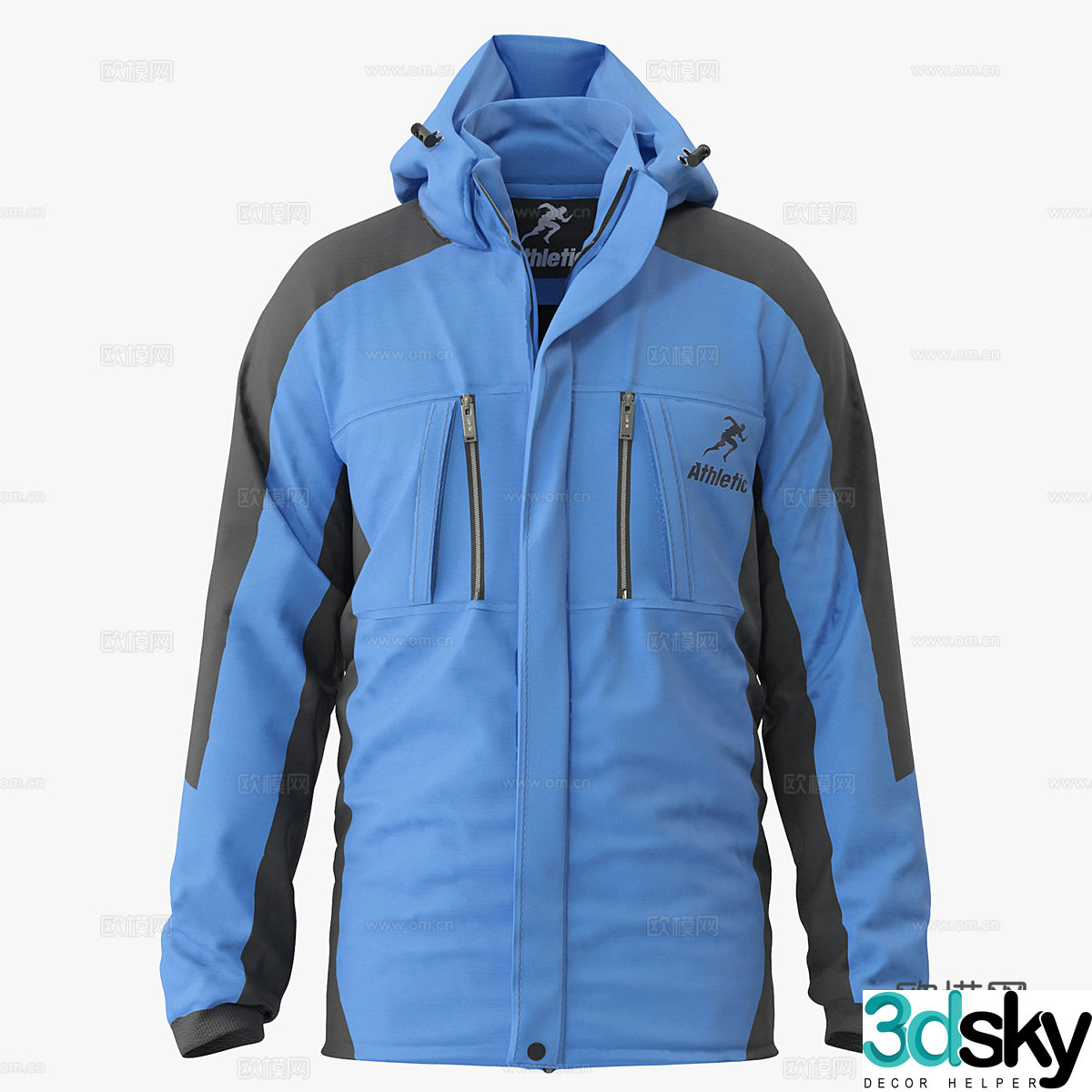 Men’s Waterproof Mountain Jacket 3d Model
