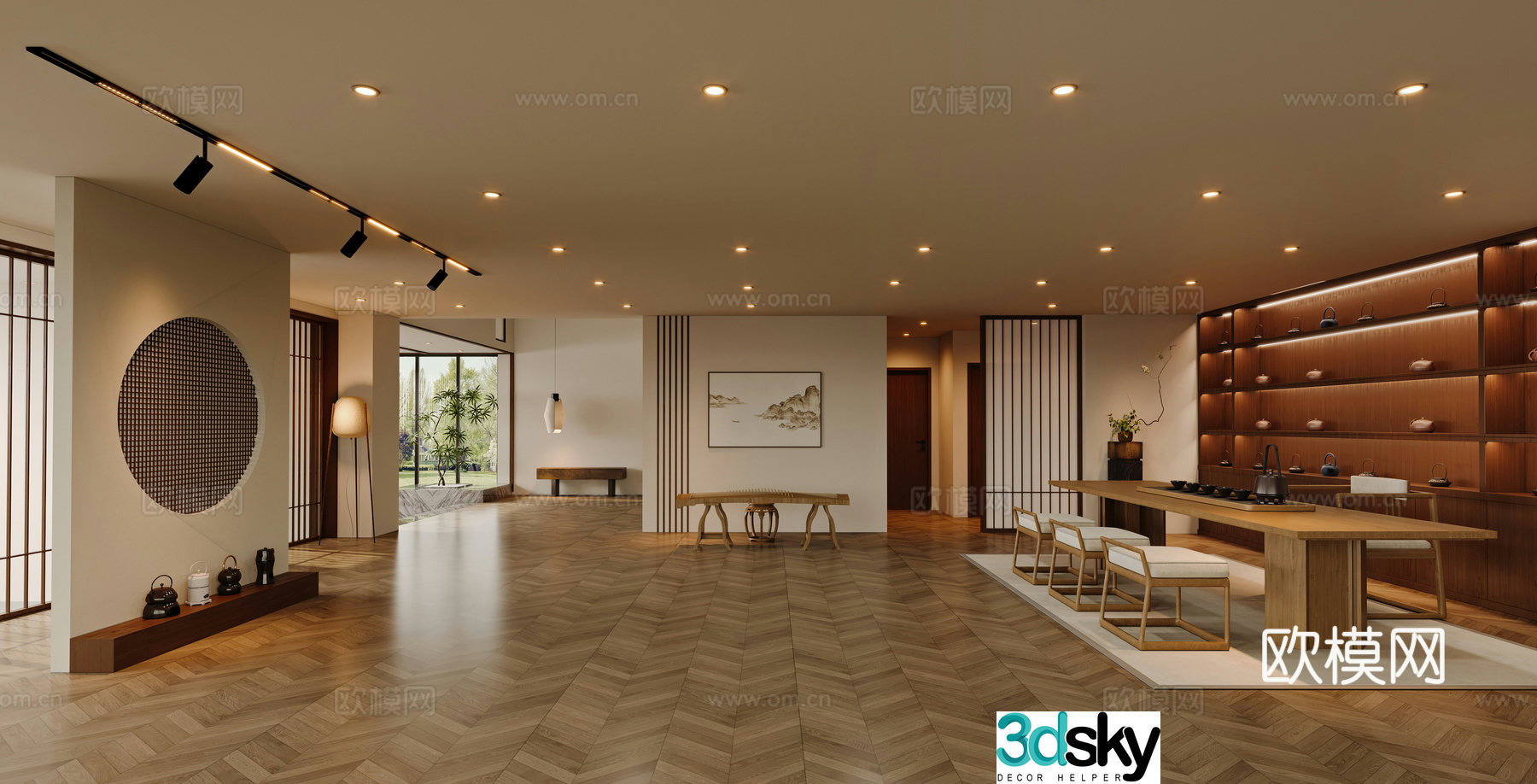 New Chinese tea room 3D model