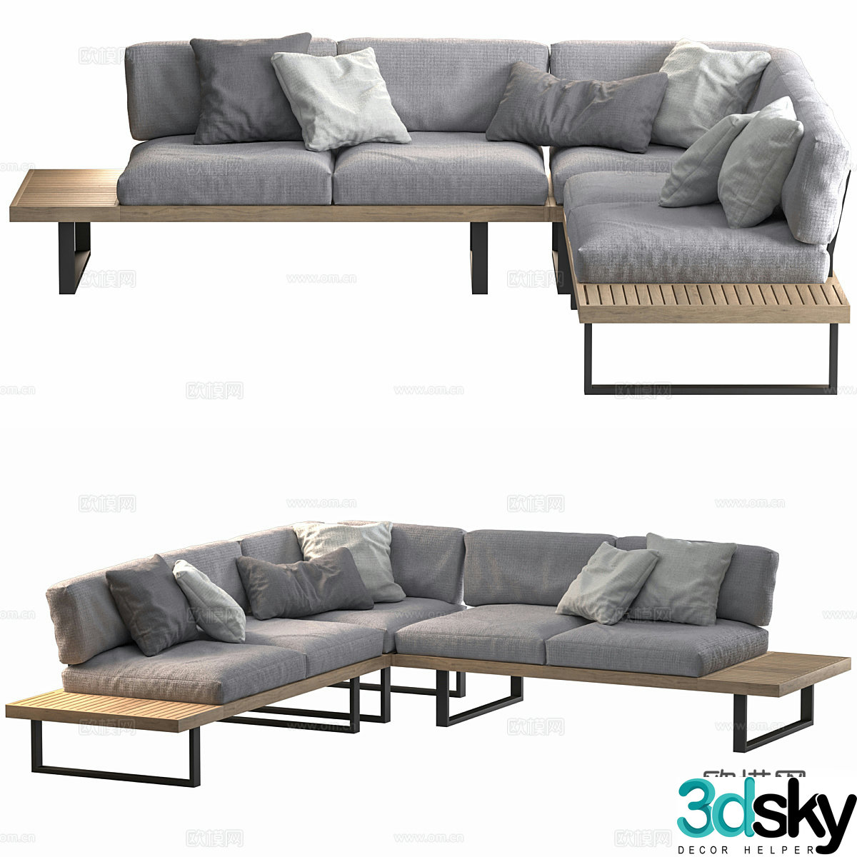 Patio outdoor sofa 3d model