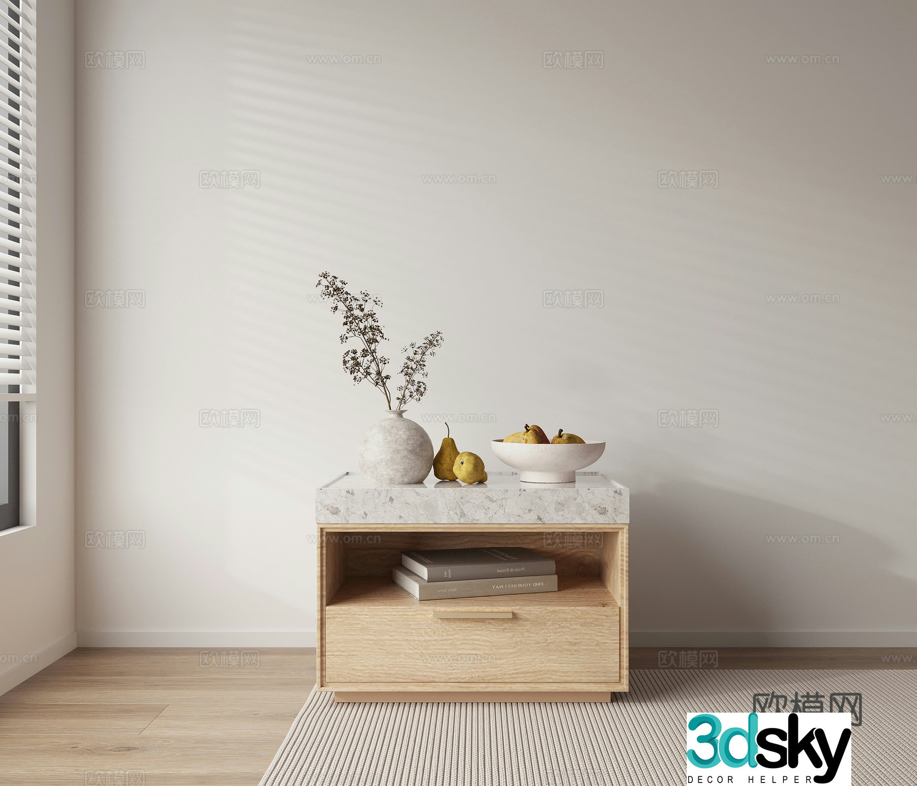 Bedside table 3d model