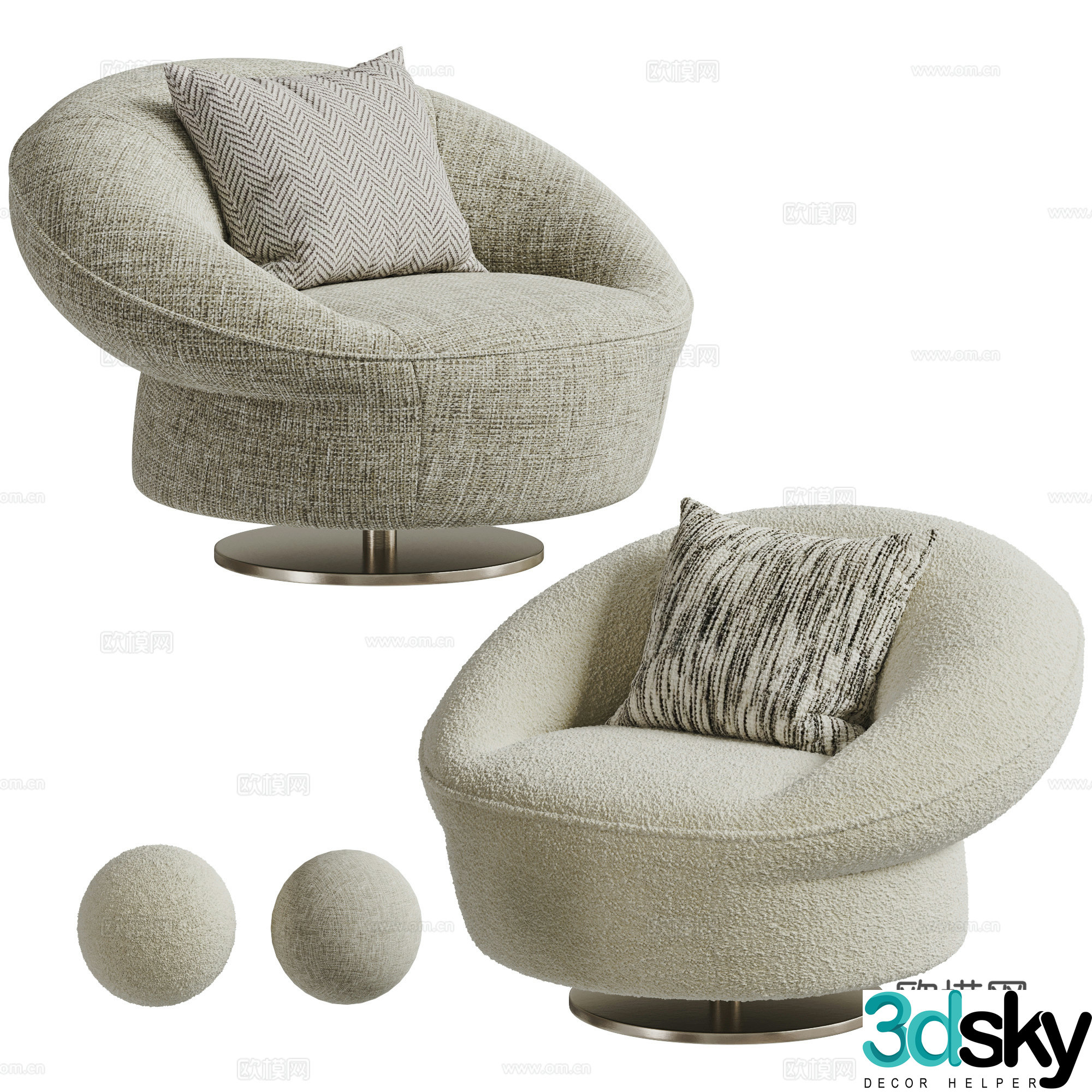 Modern single sofa 3d model