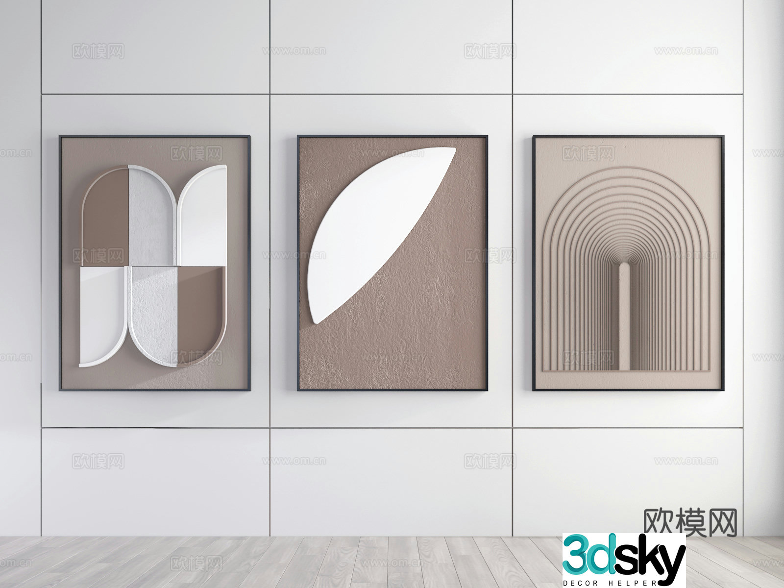 3D model of hanging painting