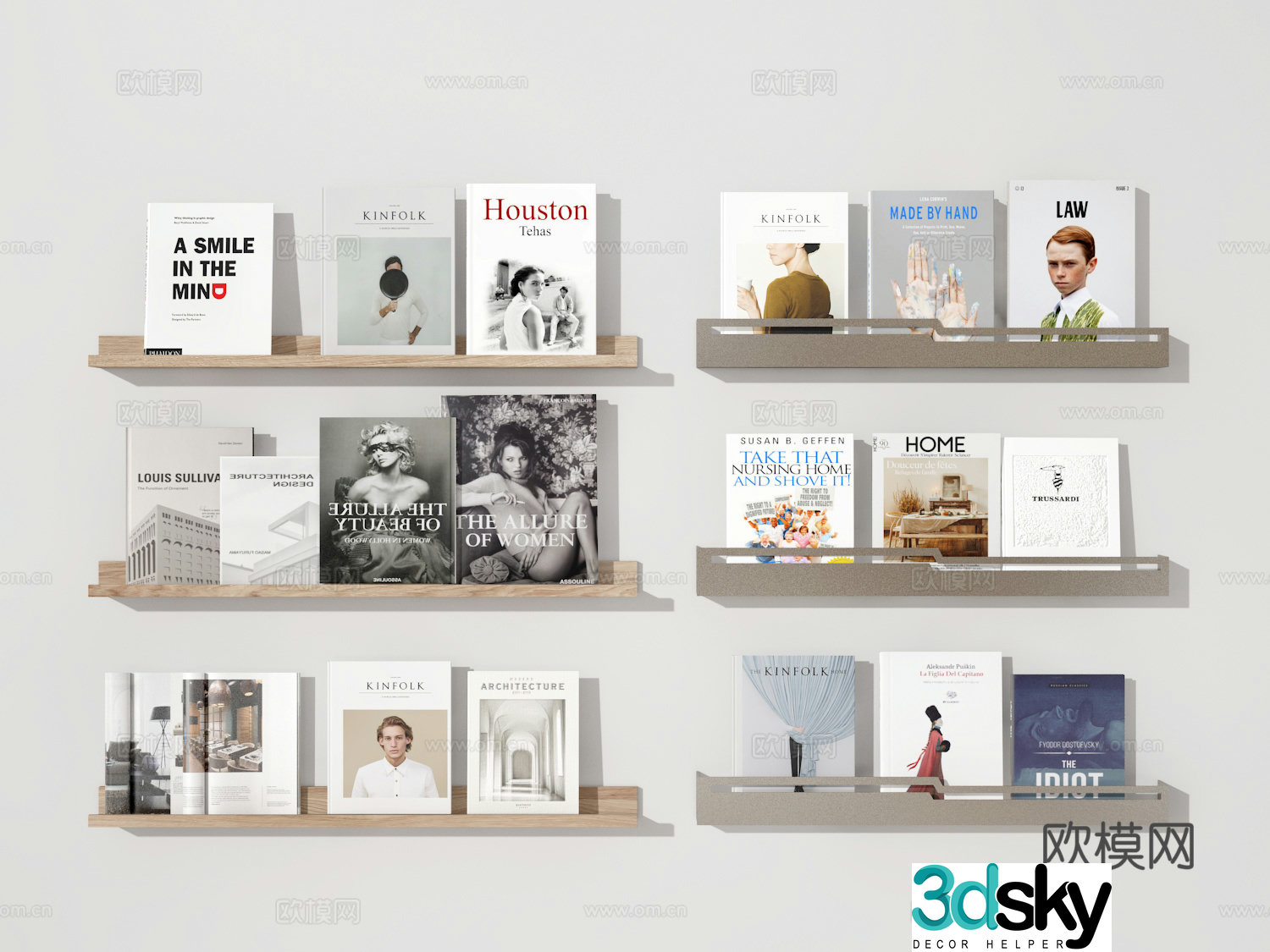 Books 3d model