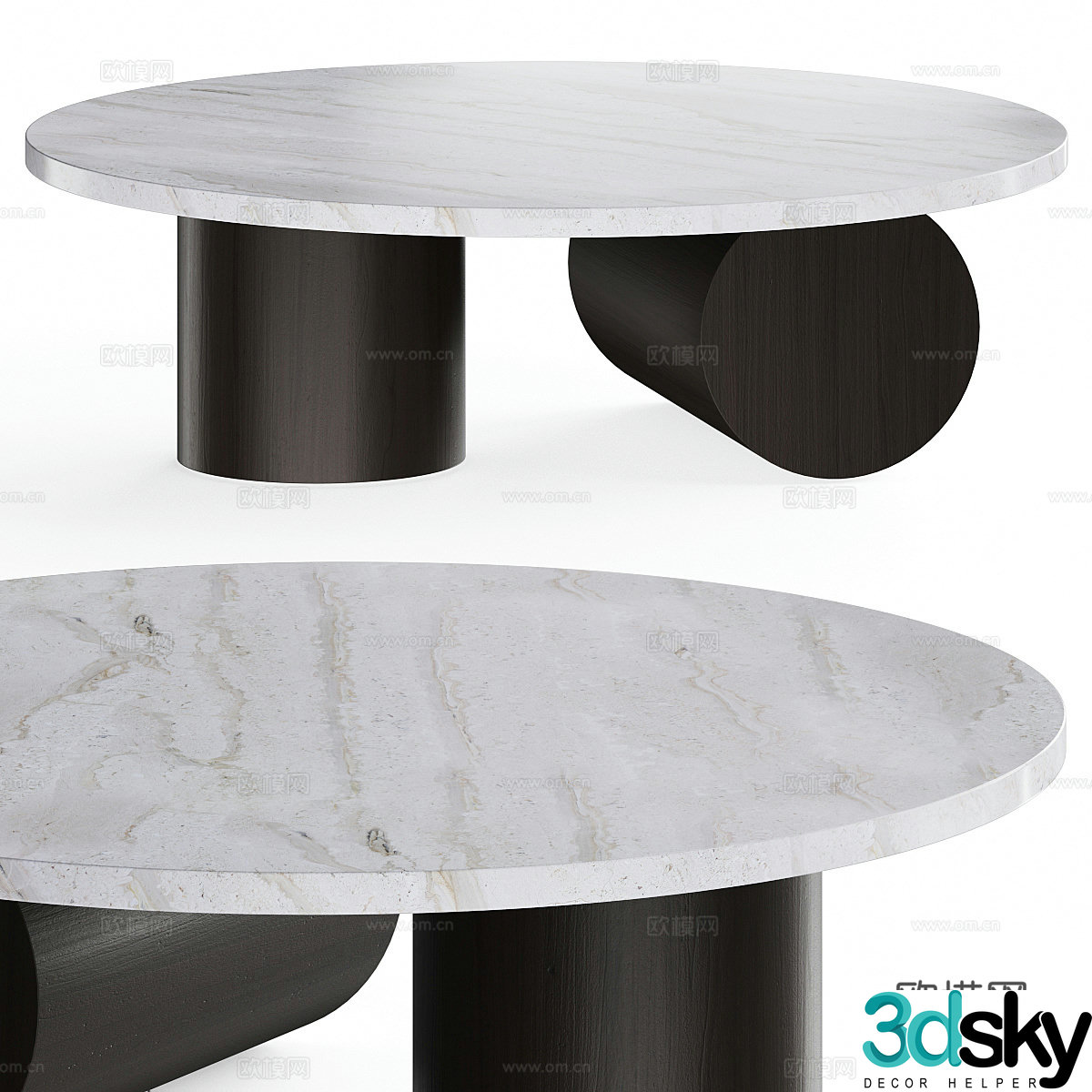 Modern Italian Arteries Torrington Coffee Table 3D Model
