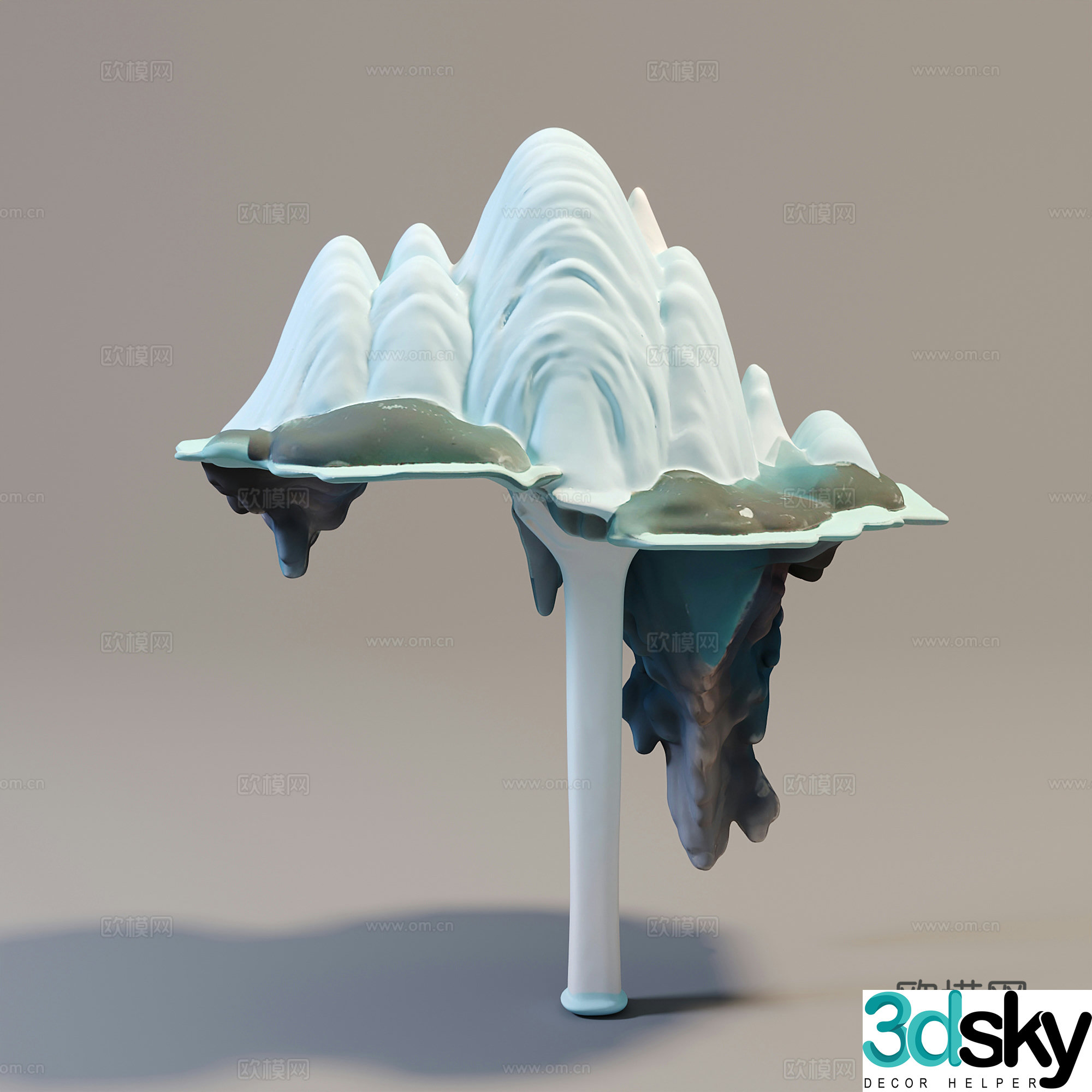 Chinese style art installation 3d model