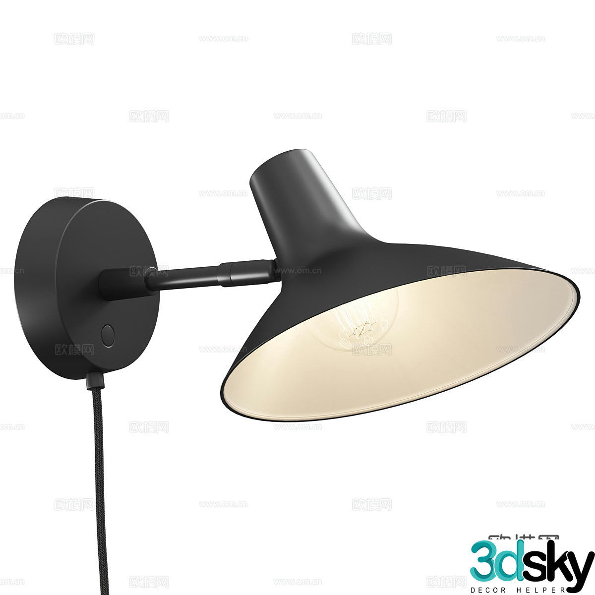 Darci short wall lamp 3D model
