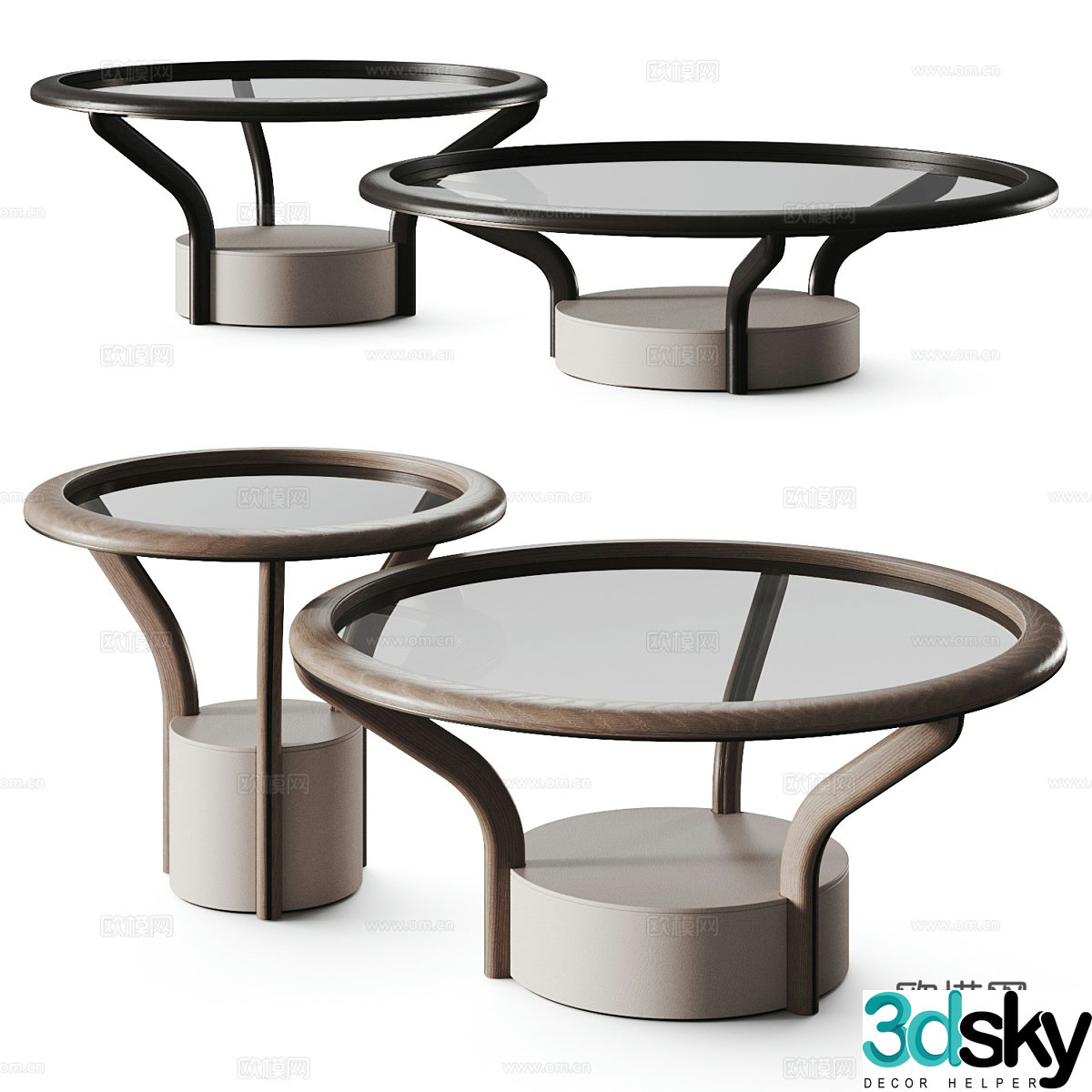 Giorgetti Chanterelle Small Tea Table 3D Model