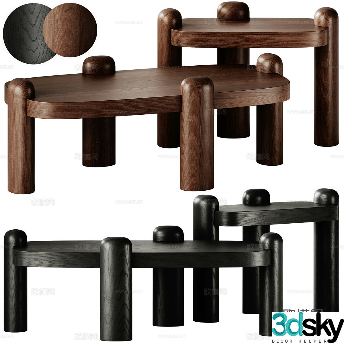 Hamilton Conte Seven Coffee Table 3D Model