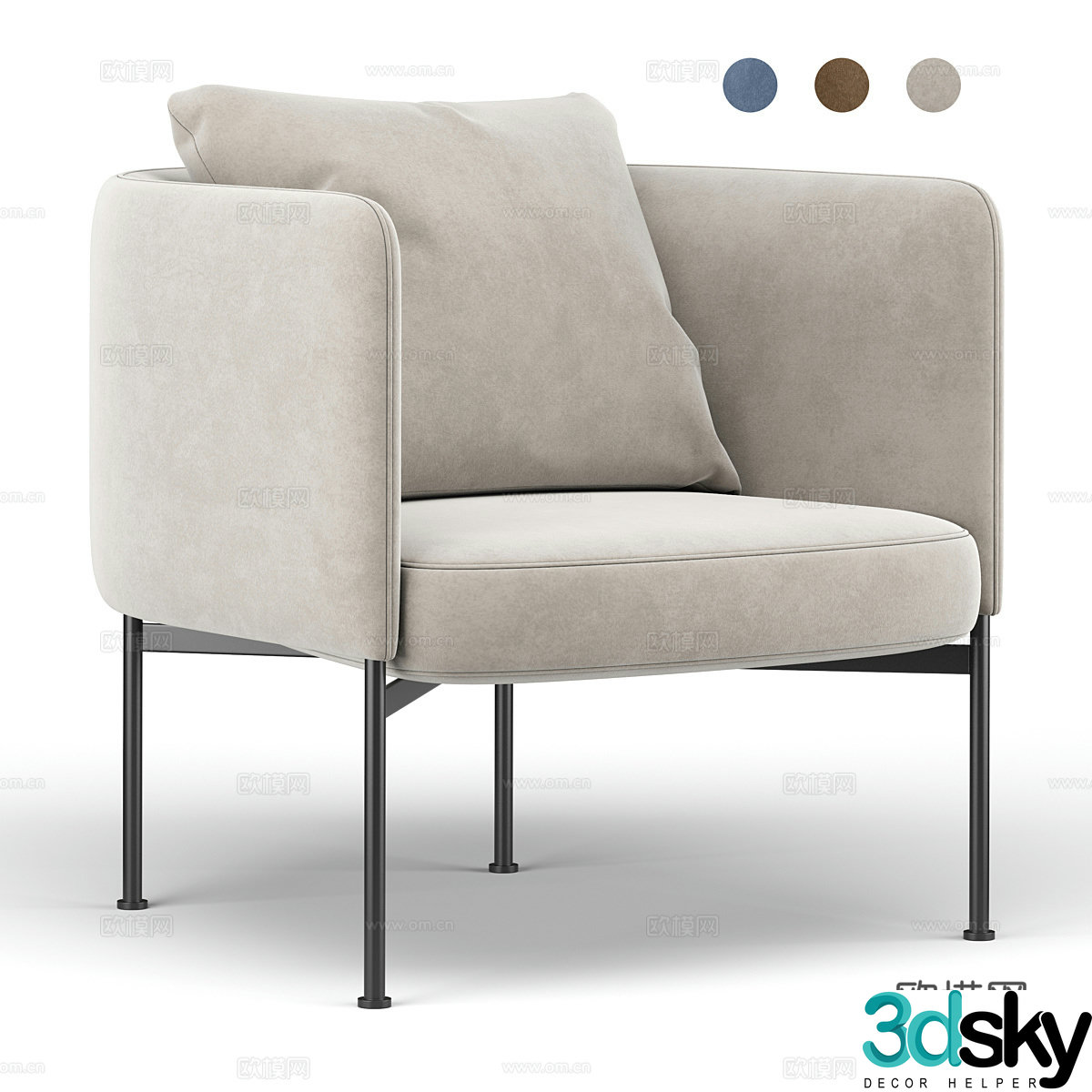 Single sofa 3d model