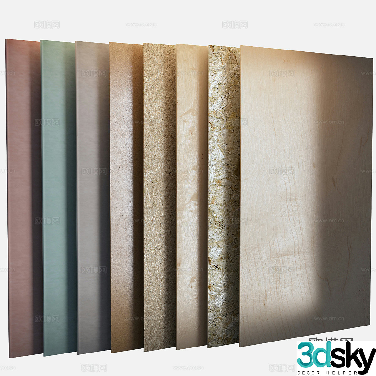 Board Wooden Vintage 3D Model