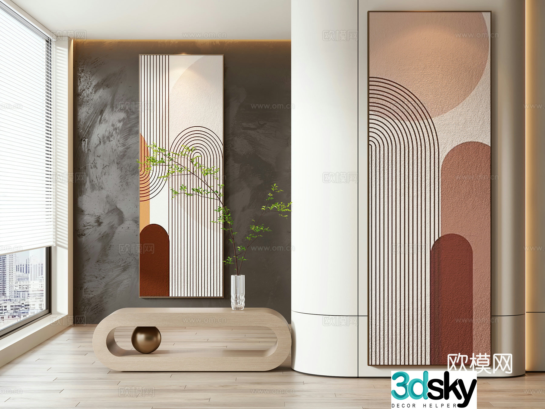 Modern hanging painting 3d model