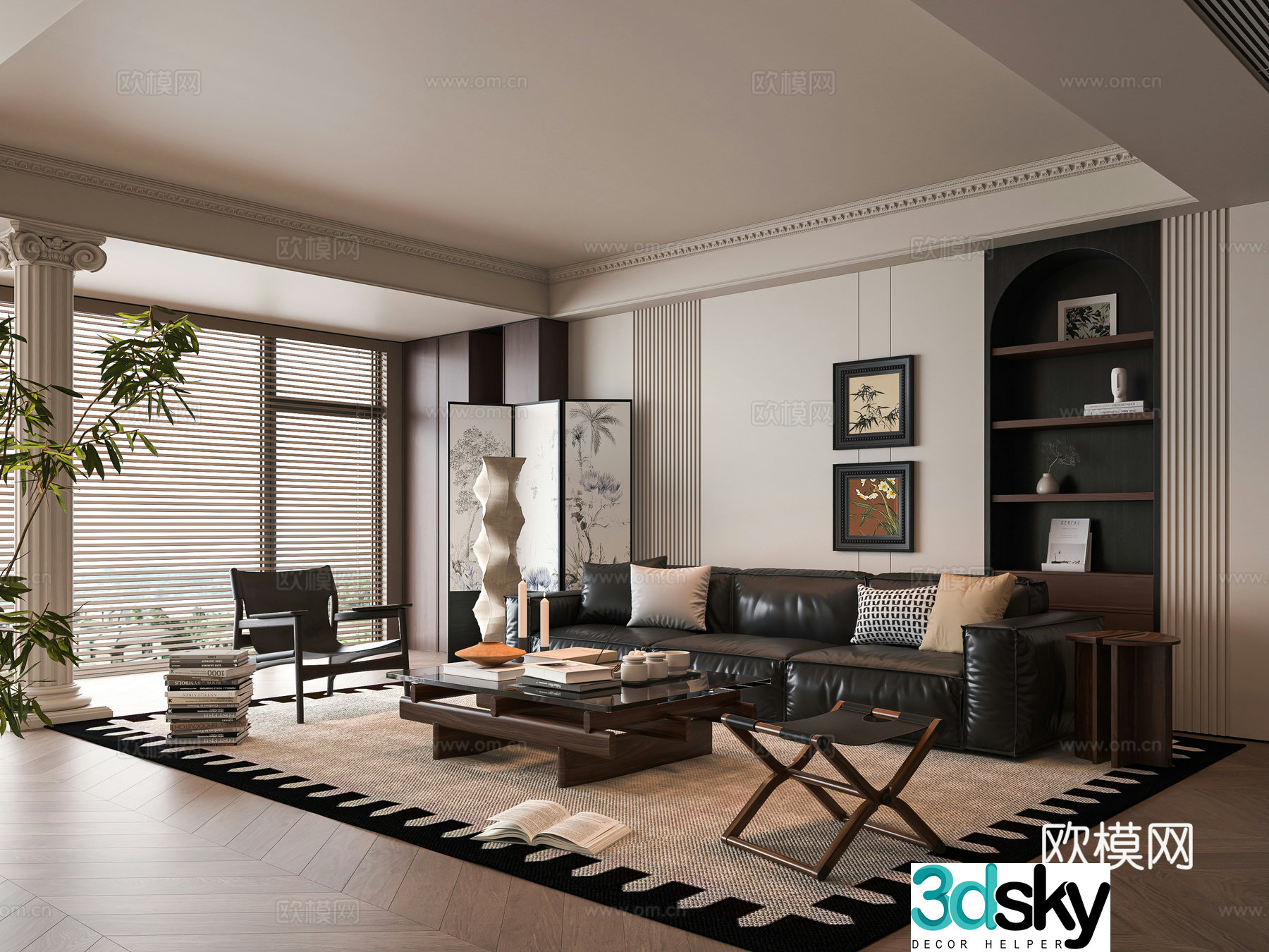 French living room 3d model