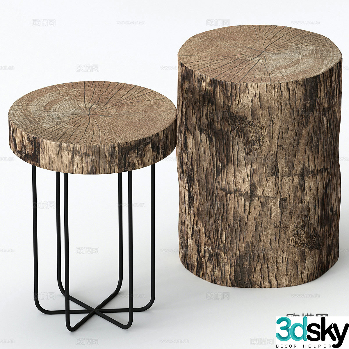 New Chinese style 3D model of Wasabi log edge